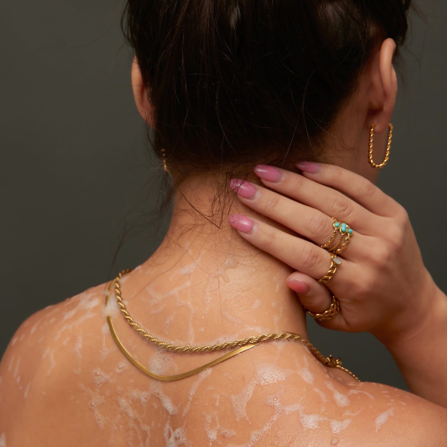 Narelle Waterproof Twisted Hoop Earrings