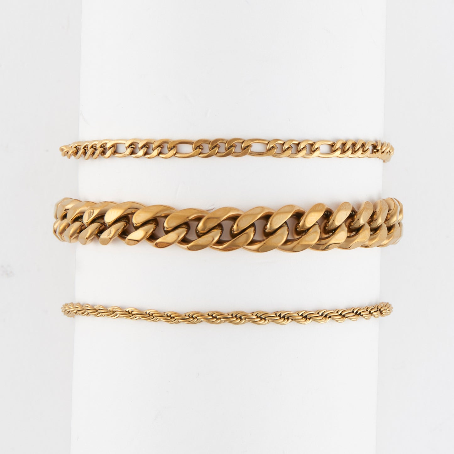 Narelle Waterproof Figaro Chain Bracelet Set