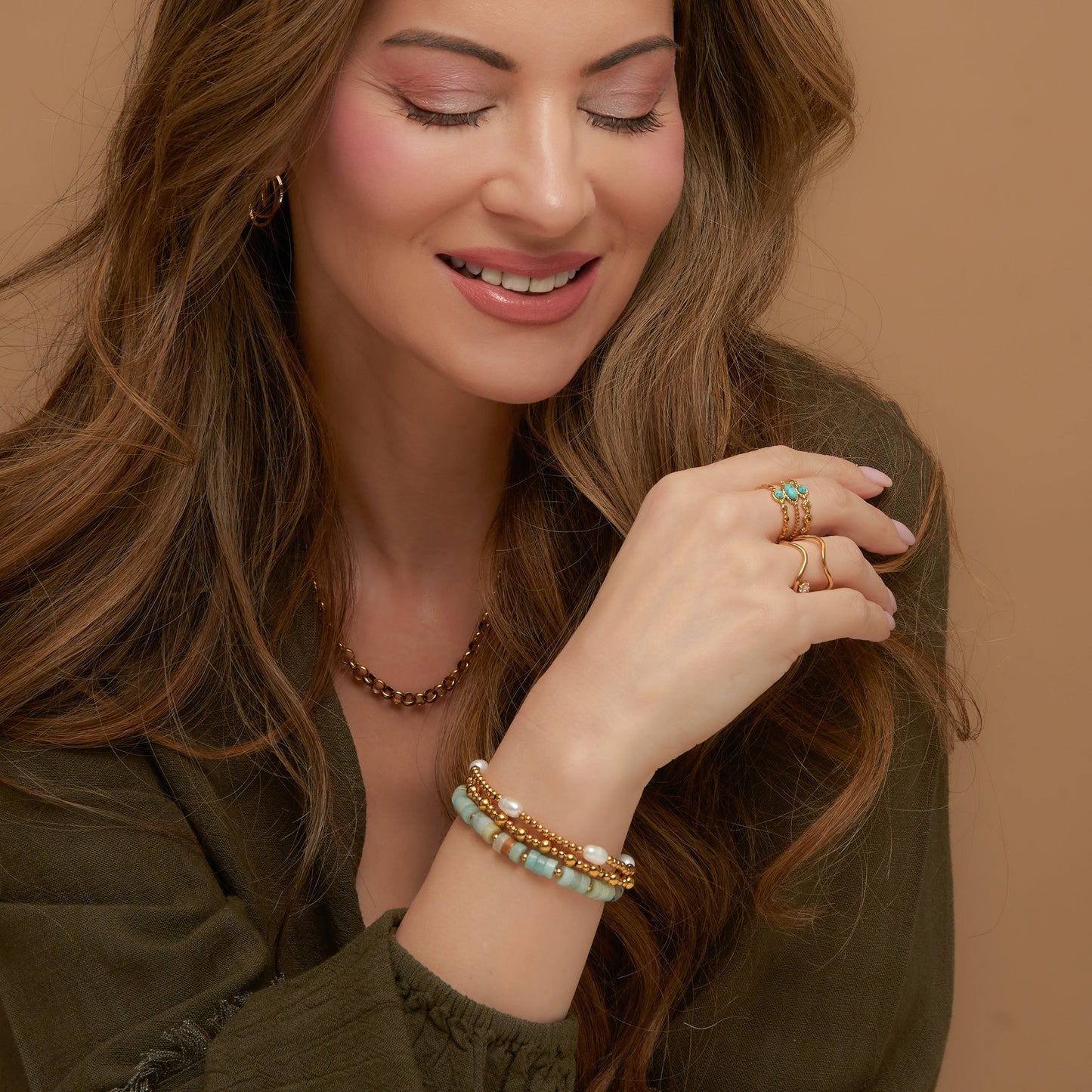 Narelle Waterproof Pearl Bracelet Set
