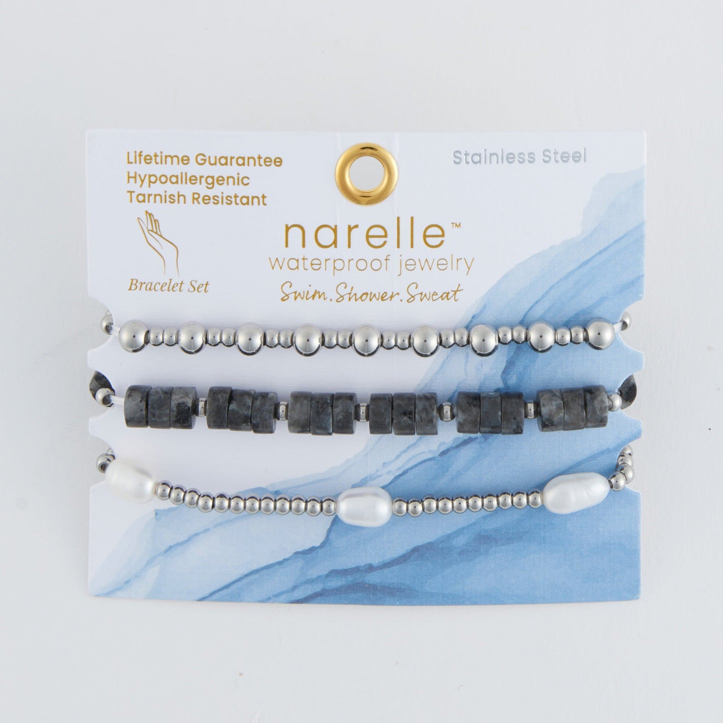 Narelle Waterproof Pearl Bracelet Set