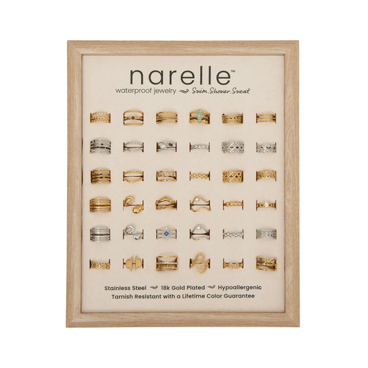 36 Piece Narelle Waterproof Rings Unit with Display