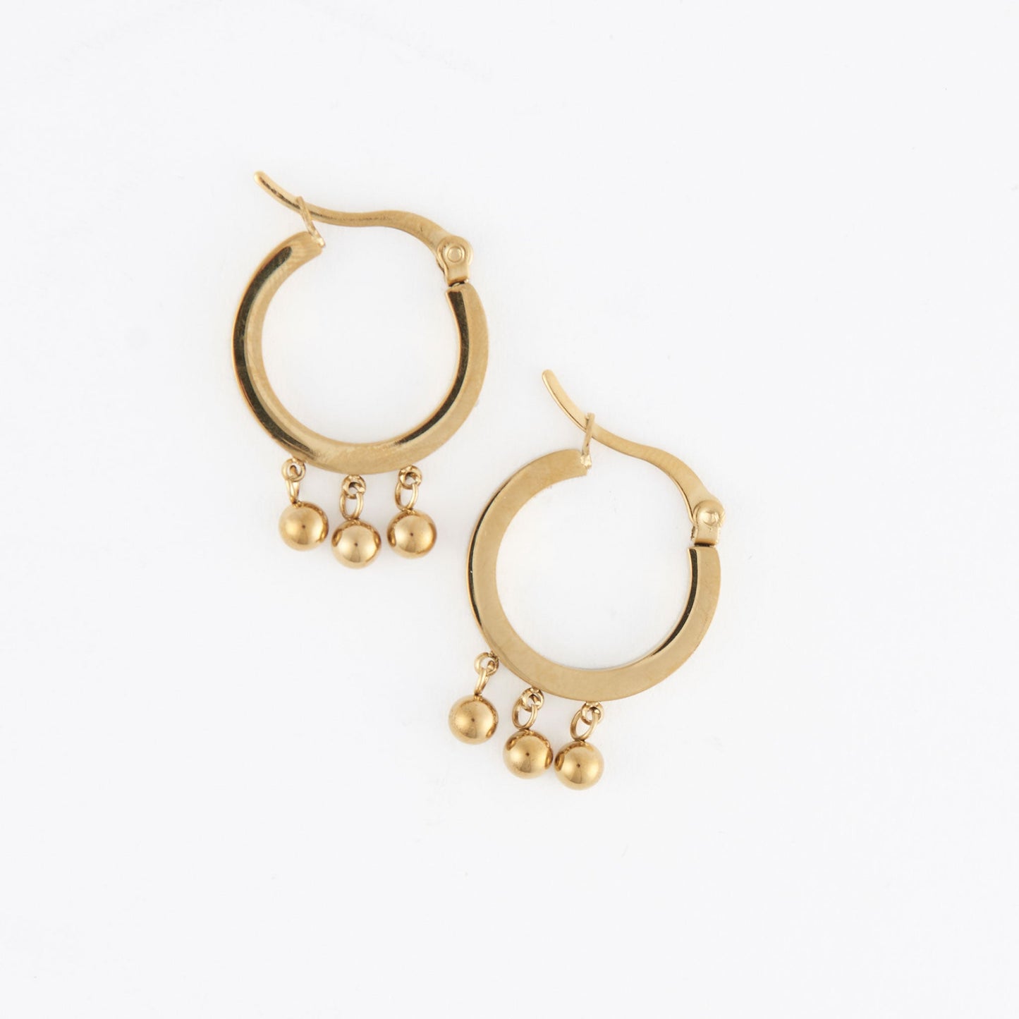 Narelle Waterproof Dangle Drop Huggie Hoop Earrings