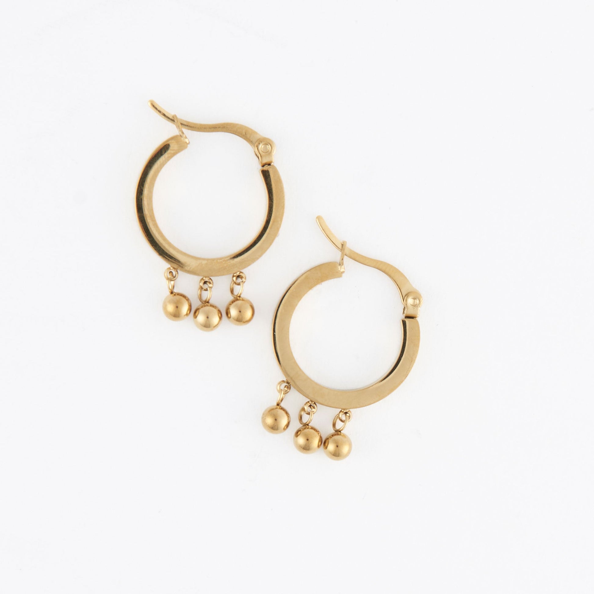 Narelle Waterproof Dangle Drop Huggie Hoop Earrings