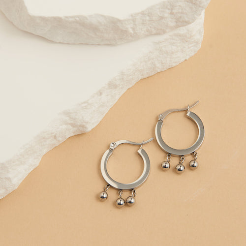 Narelle Waterproof Dangle Drop Huggie Hoop Earrings