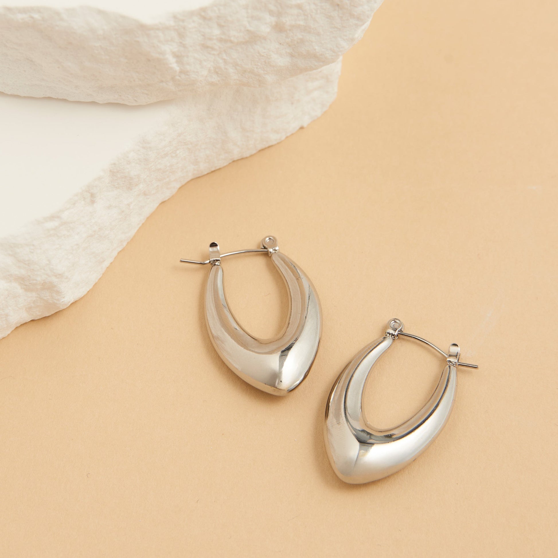Narelle Waterproof Oval Pointed Earrings