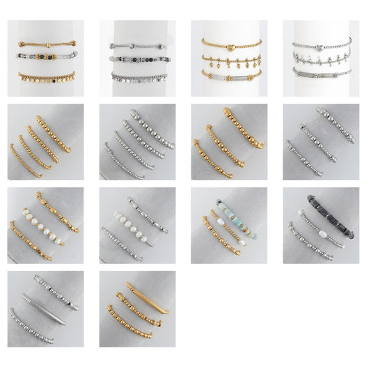 28 Piece Narelle Waterproof Stretch Bracelet Assortment