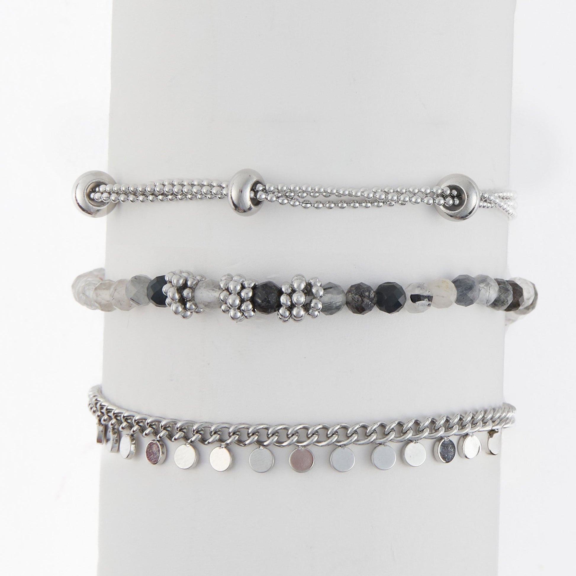 Narelle Waterproof Beaded Chain Bracelet Set