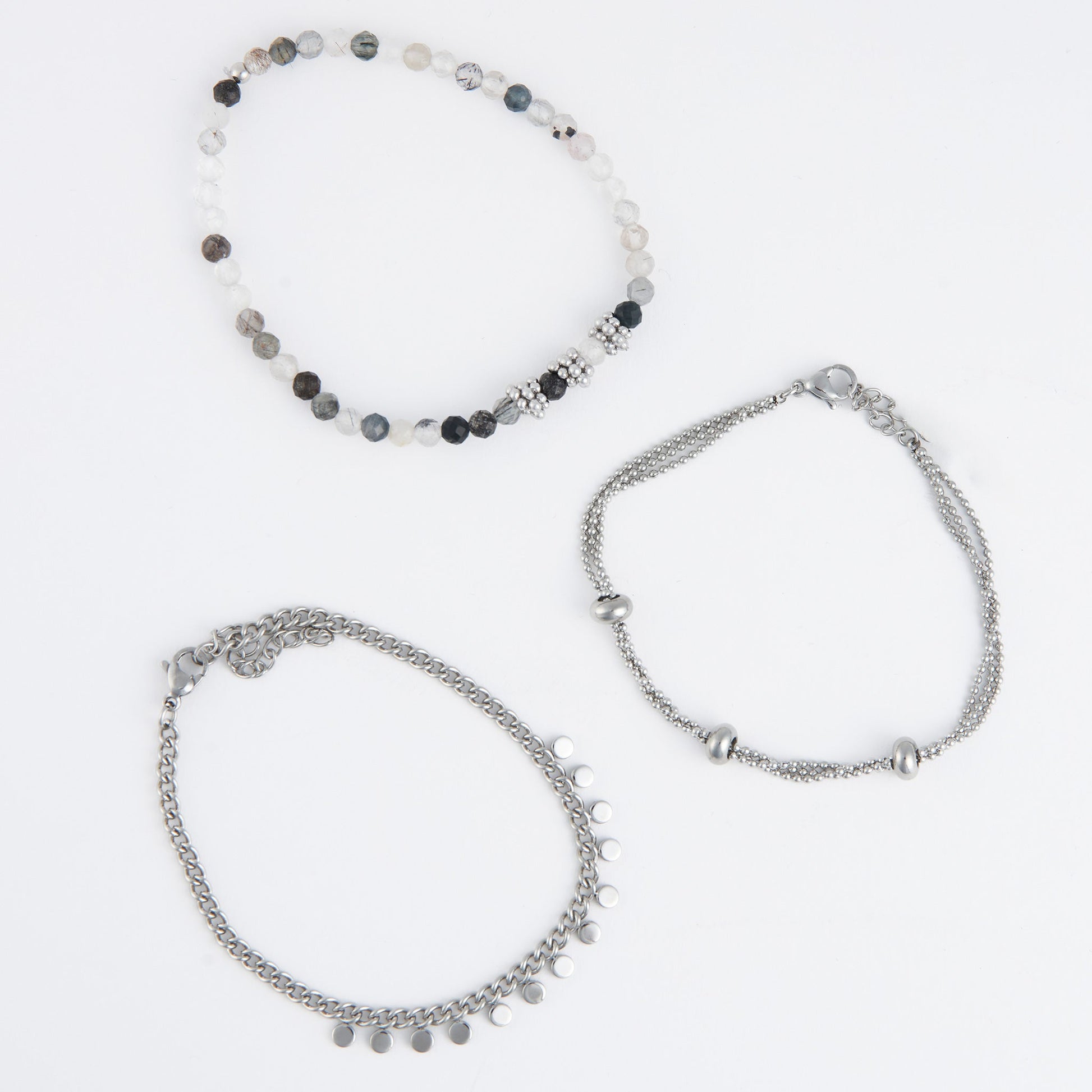 Narelle Waterproof Beaded Chain Bracelet Set