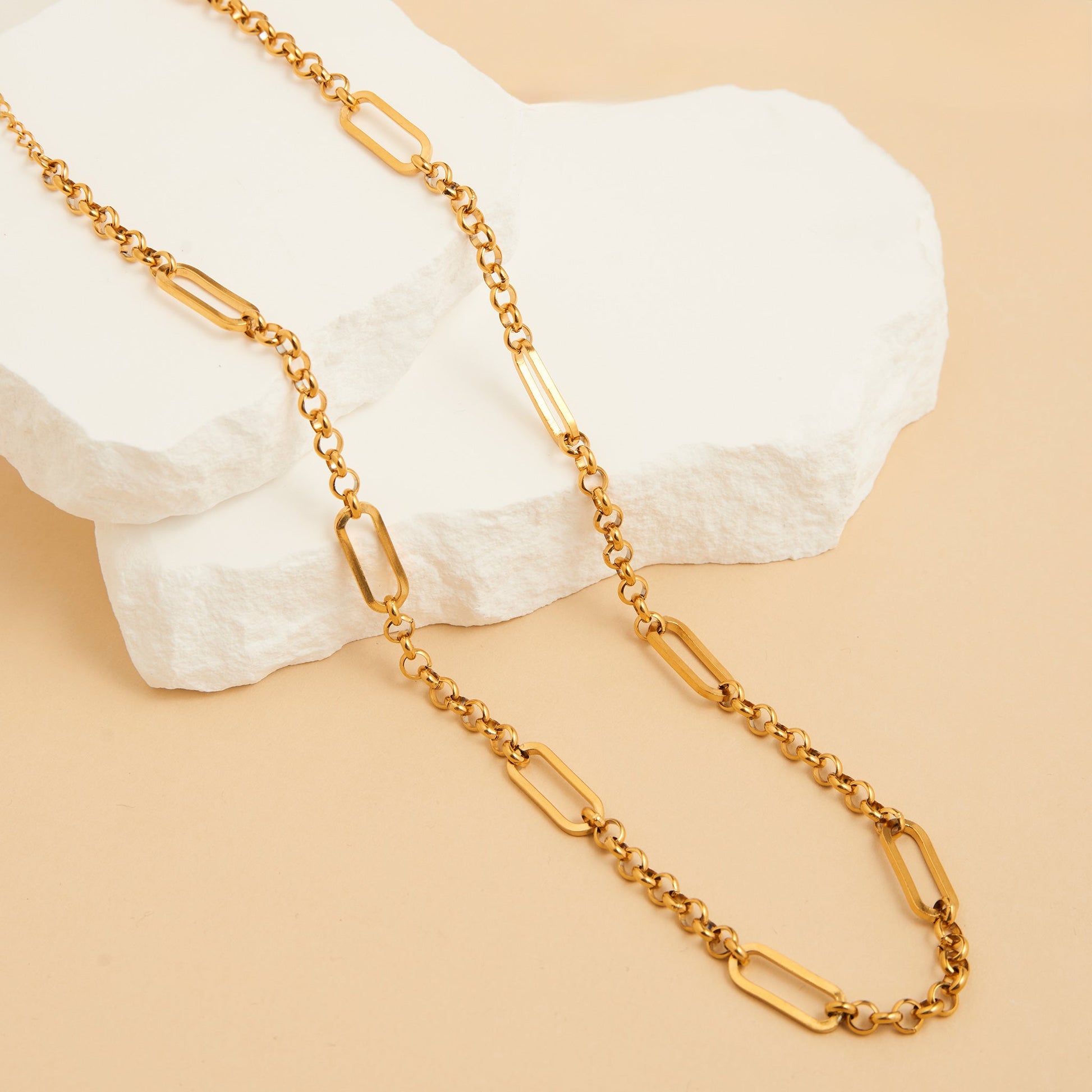 Narelle Waterproof Rolo Link Bar Station Necklace