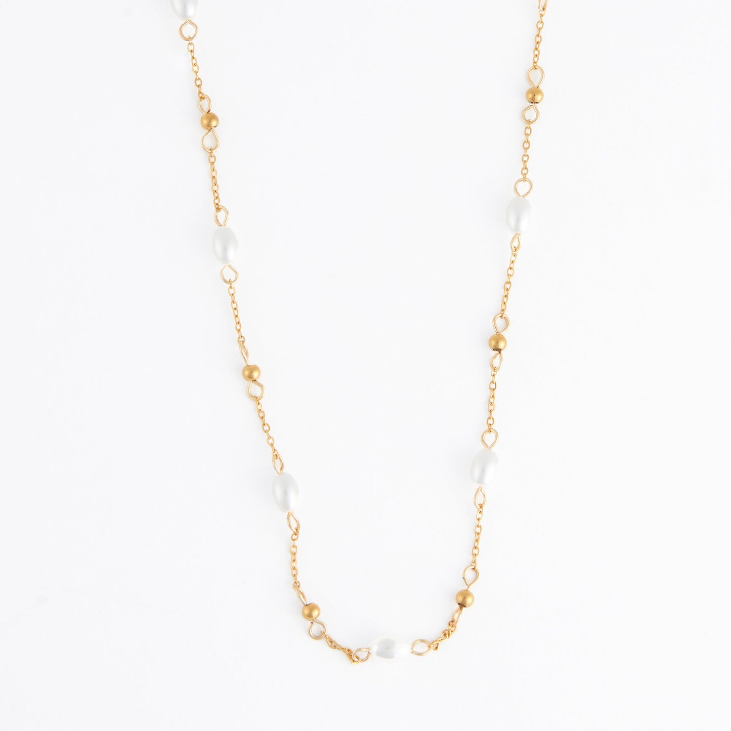 Narelle Waterproof Pearl and Bead Station Necklace