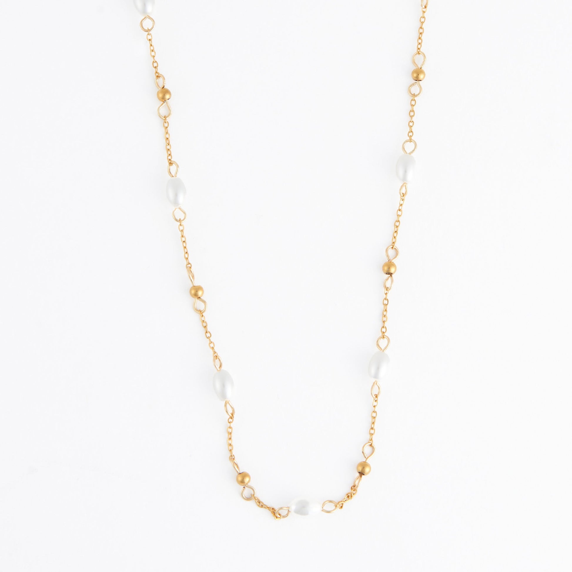 Narelle Waterproof Pearl and Bead Station Necklace
