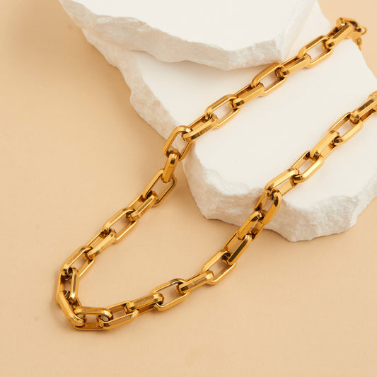 Narelle Waterproof Chunky Rectangle Link Chain Necklace
