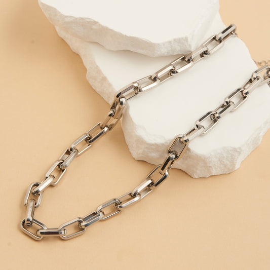 Narelle Waterproof Chunky Rectangle Link Chain Necklace