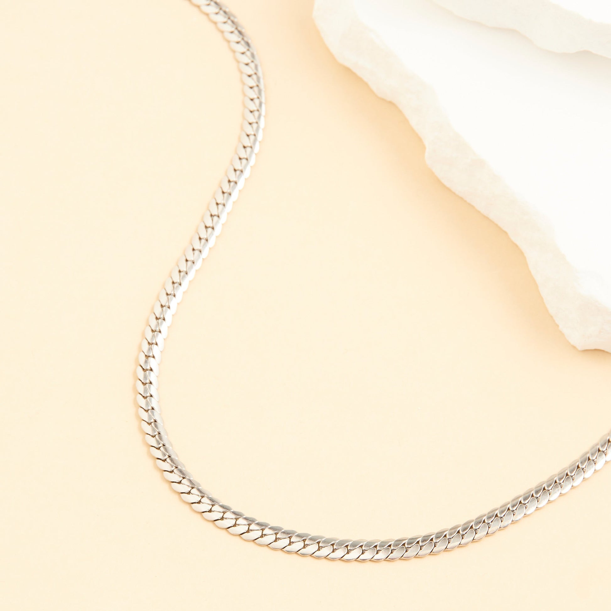 Narelle Waterproof Herringbone Chain Necklace