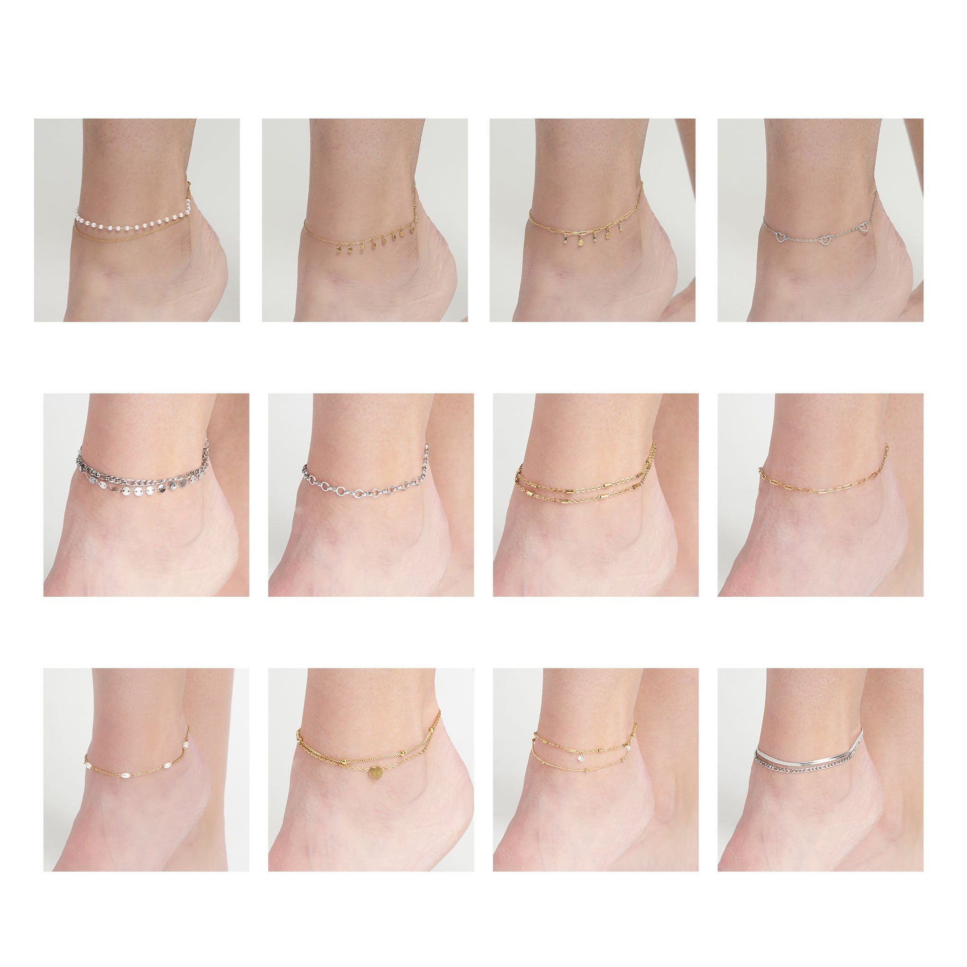 24 Piece Narelle Waterproof Anklet Assortment