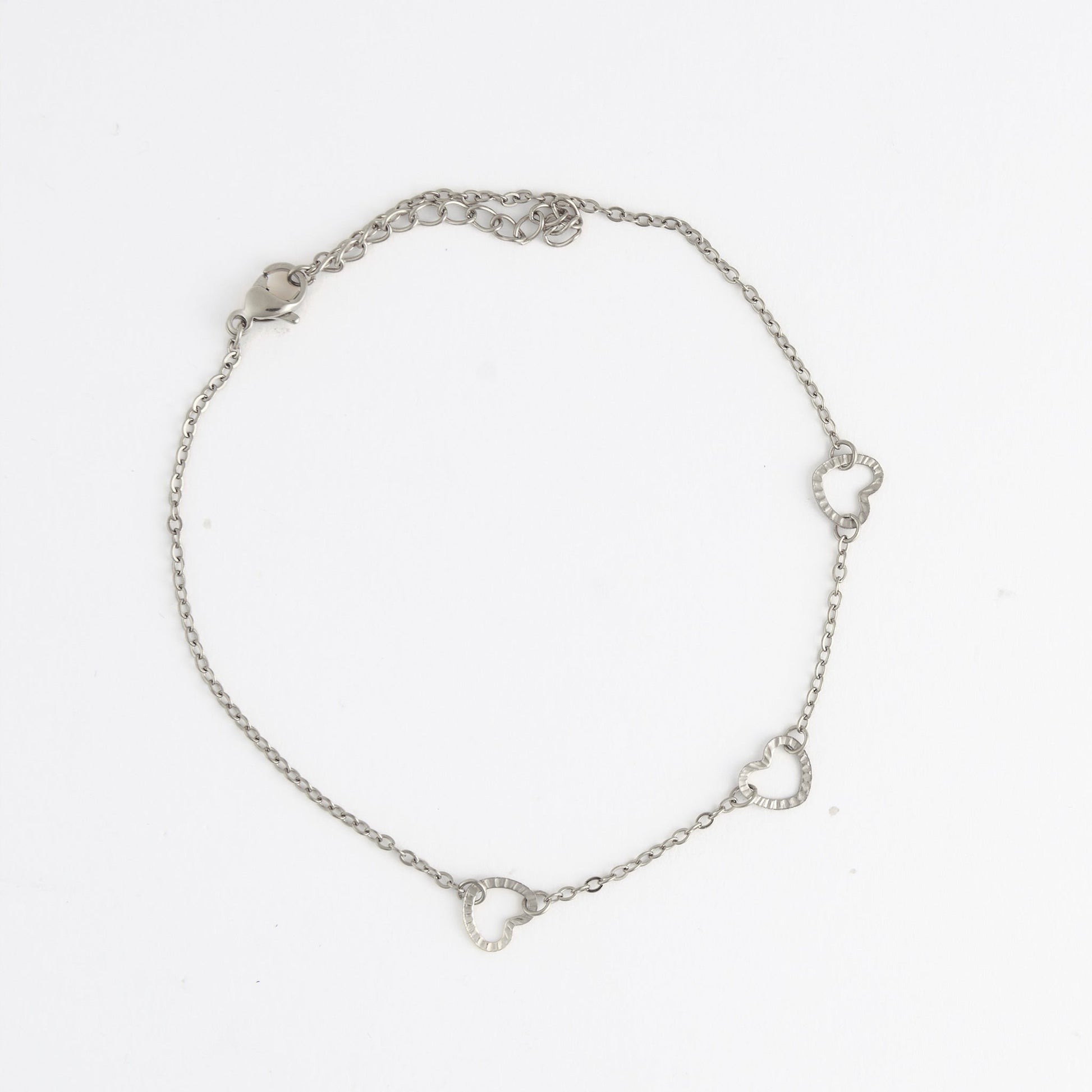 Narelle Waterproof Linked Heart Anklet