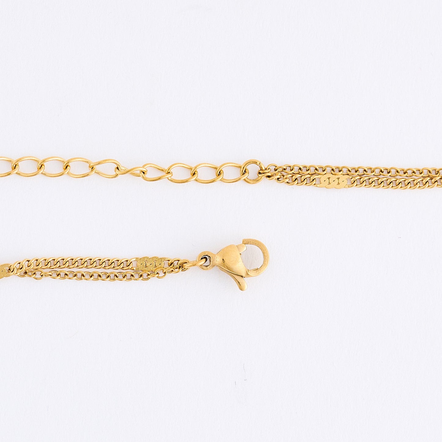 Narelle Waterproof Genuine Malachite Dainty Double Row Necklace