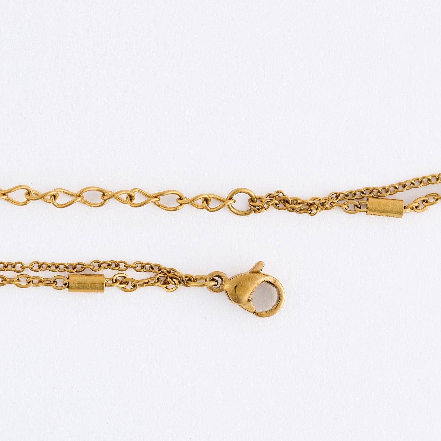 Narelle Waterproof Genuine Tiger's Eye Double Row Dainty Necklace