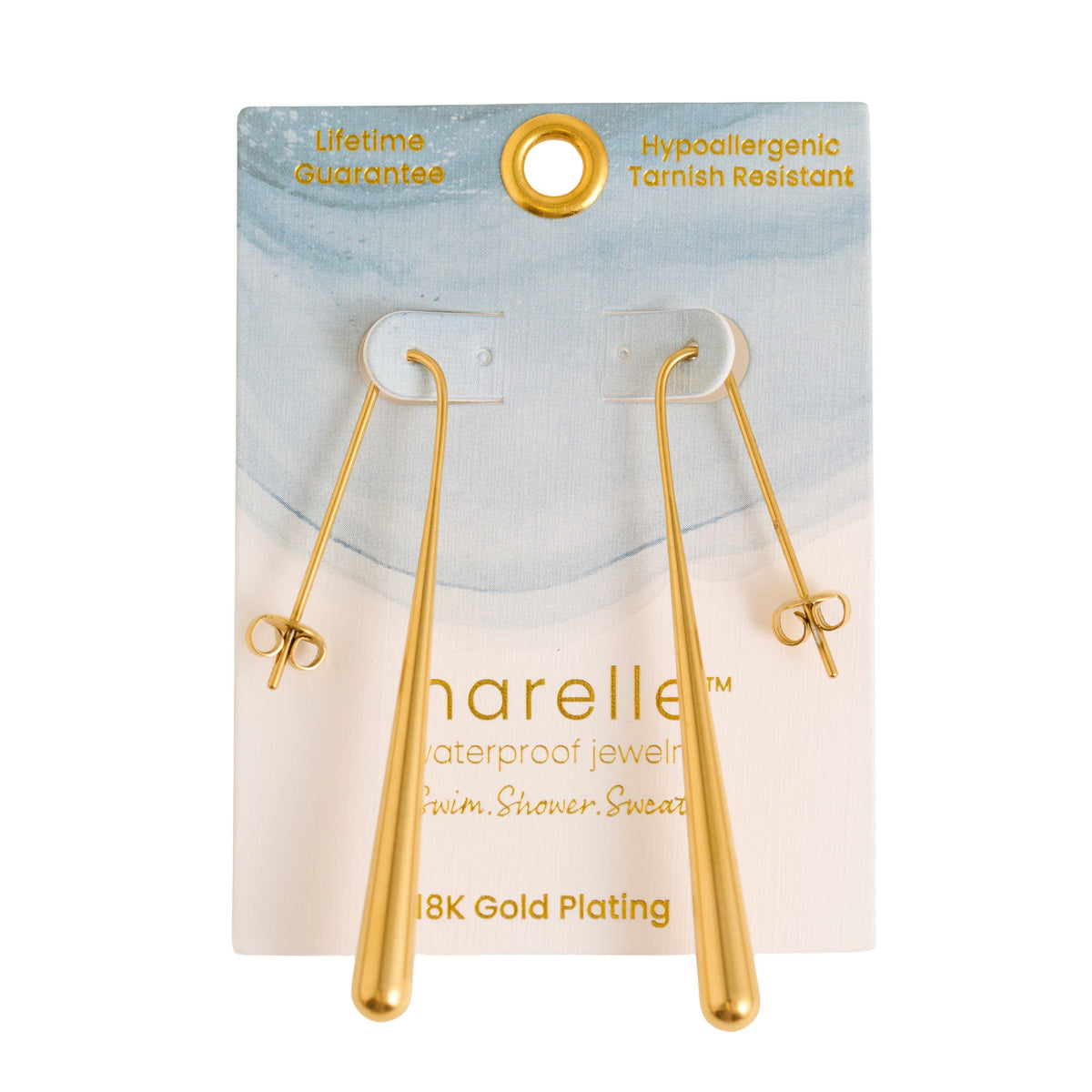 Narelle Waterproof Minimal Teardrop Earrings