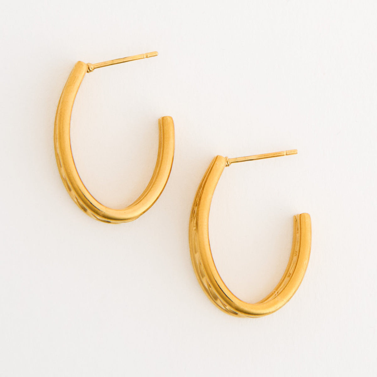 Narelle Waterproof Multi Band Oval C-Hoop Earrings