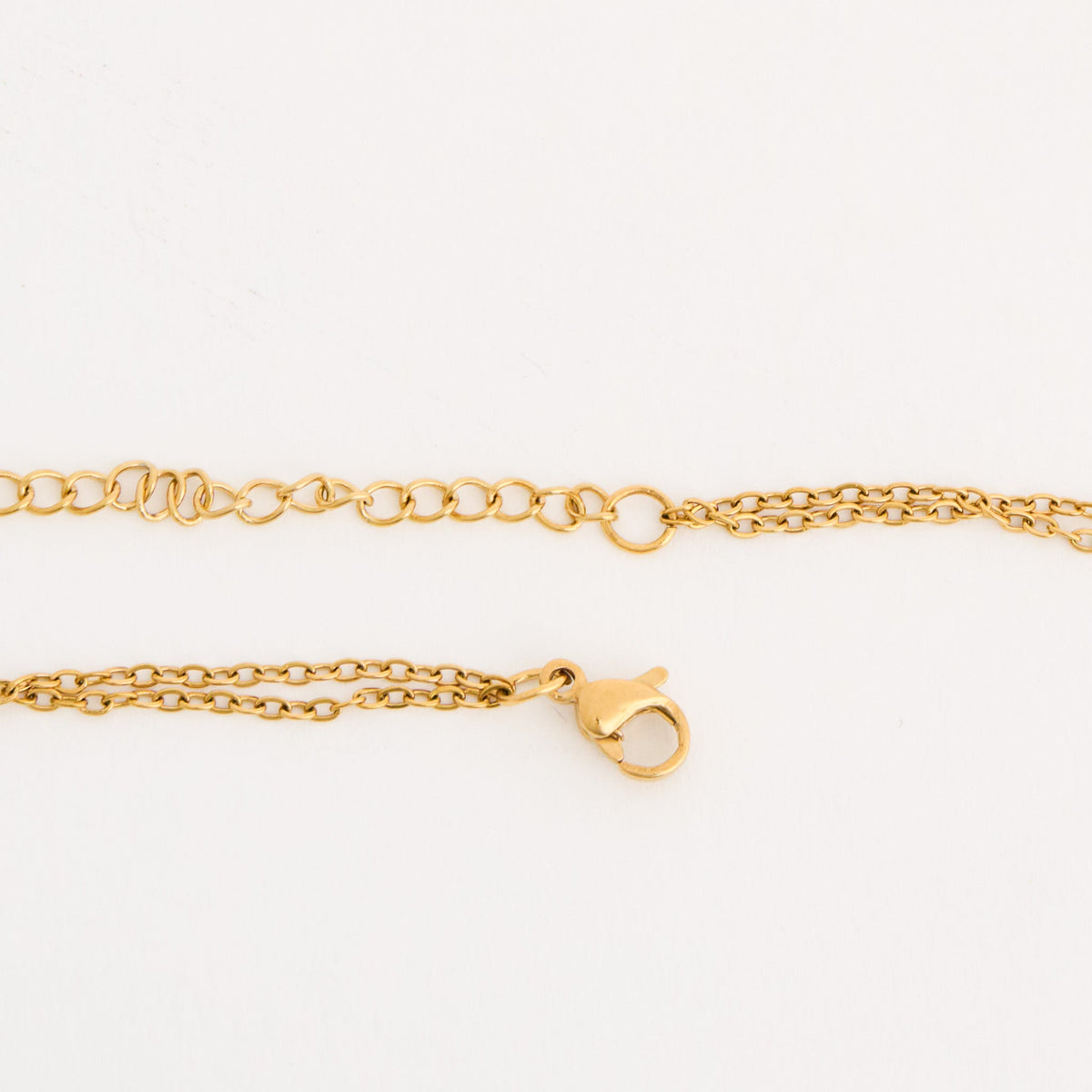 Narelle Waterproof Layered Double Row Pave Oval Pendant Necklace