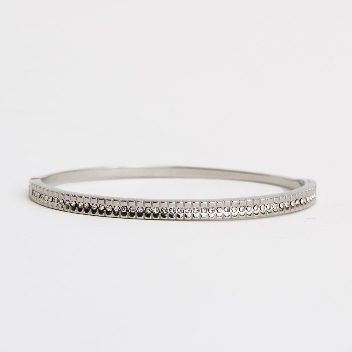 Narelle Waterproof Hinged Bangle Round Crystal Bracelet