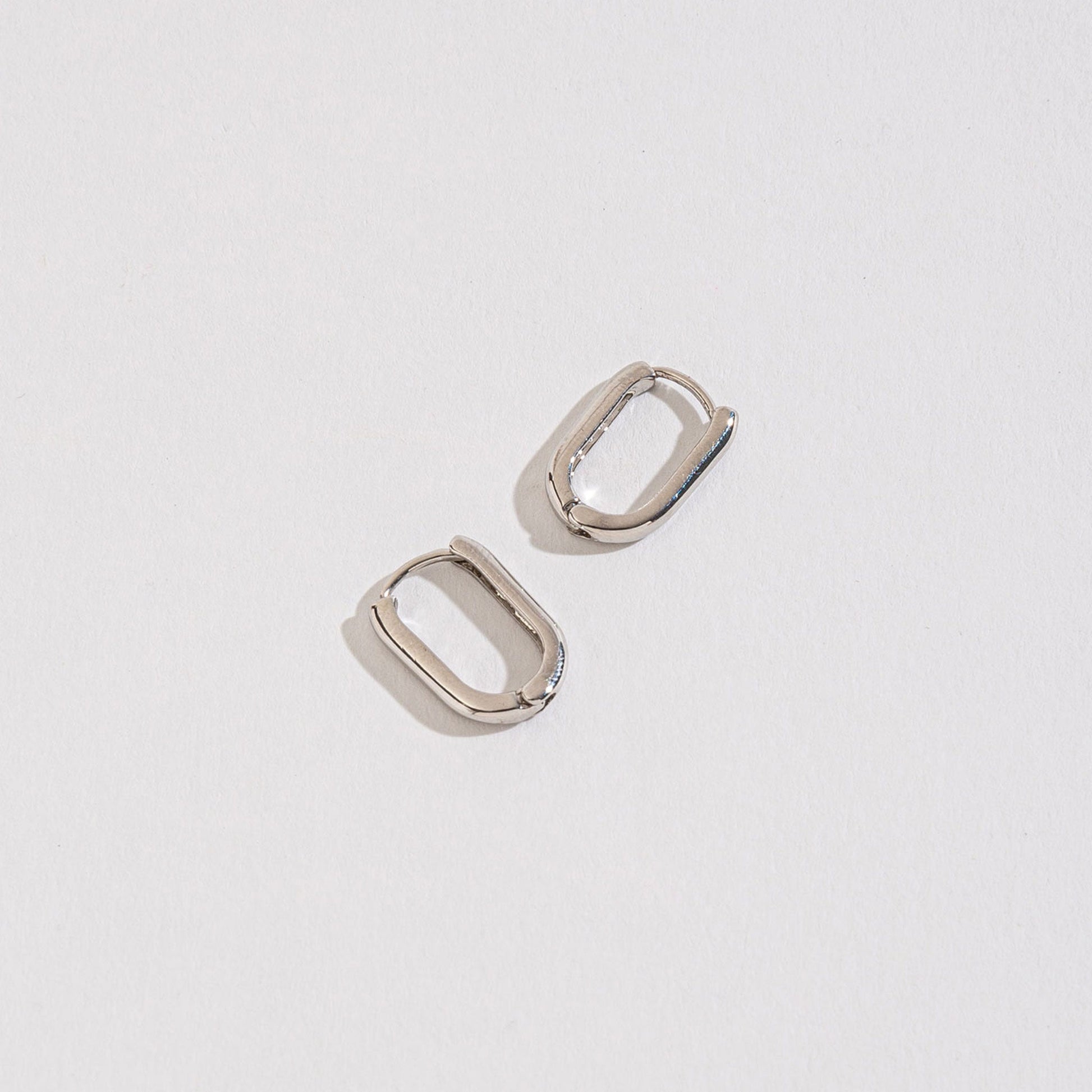 Small Link Huggie Hoop Earrings