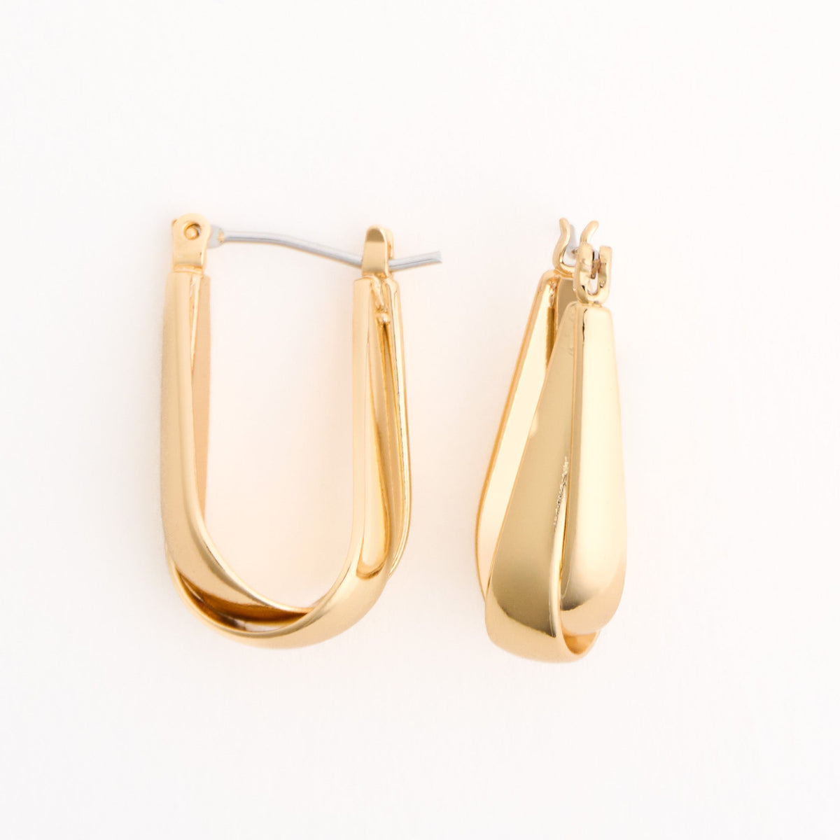 Scalloped Coin Edge Open C-Hoop Earrings