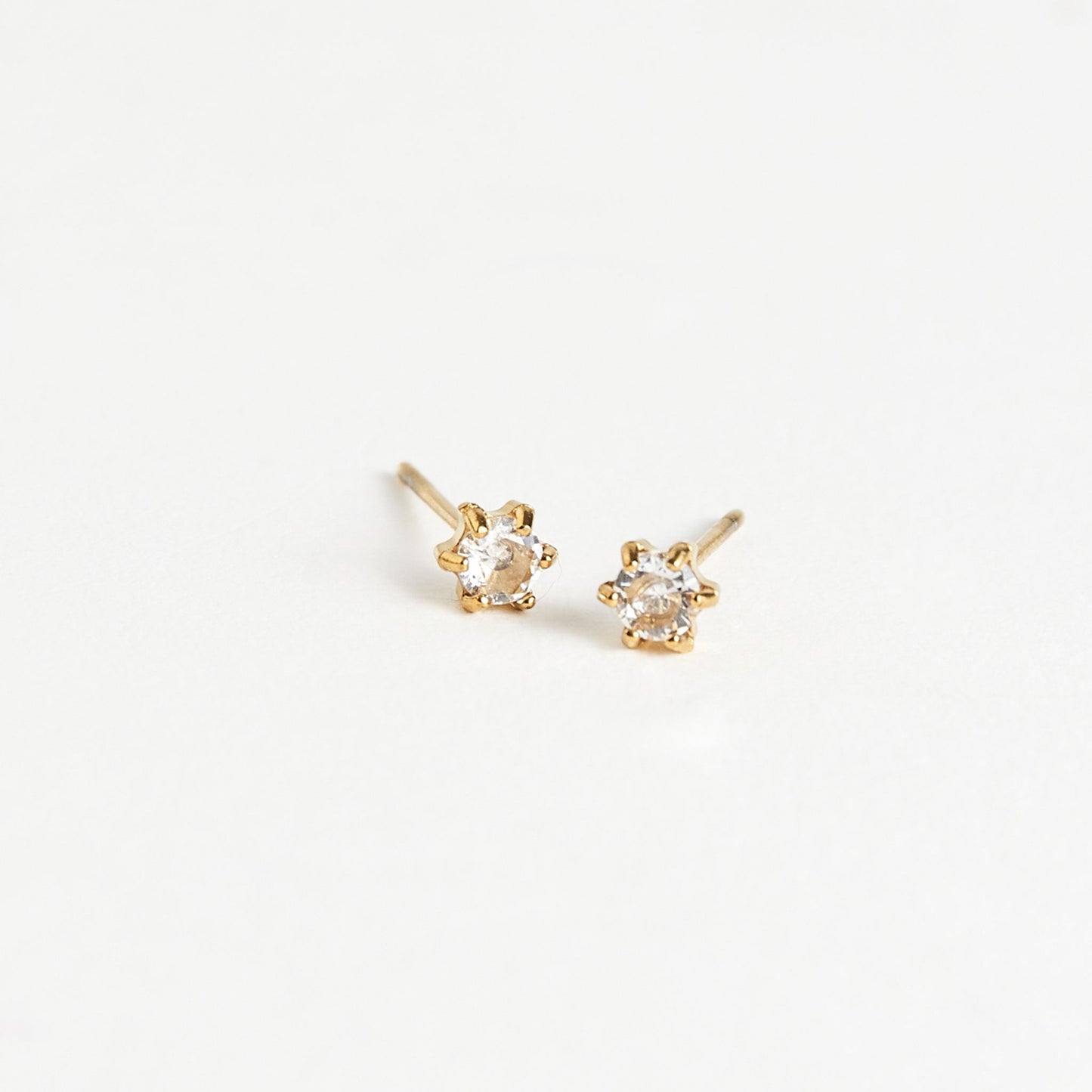 Narelle Waterproof 3mm Round Cubic Zirconia Stud Earrings