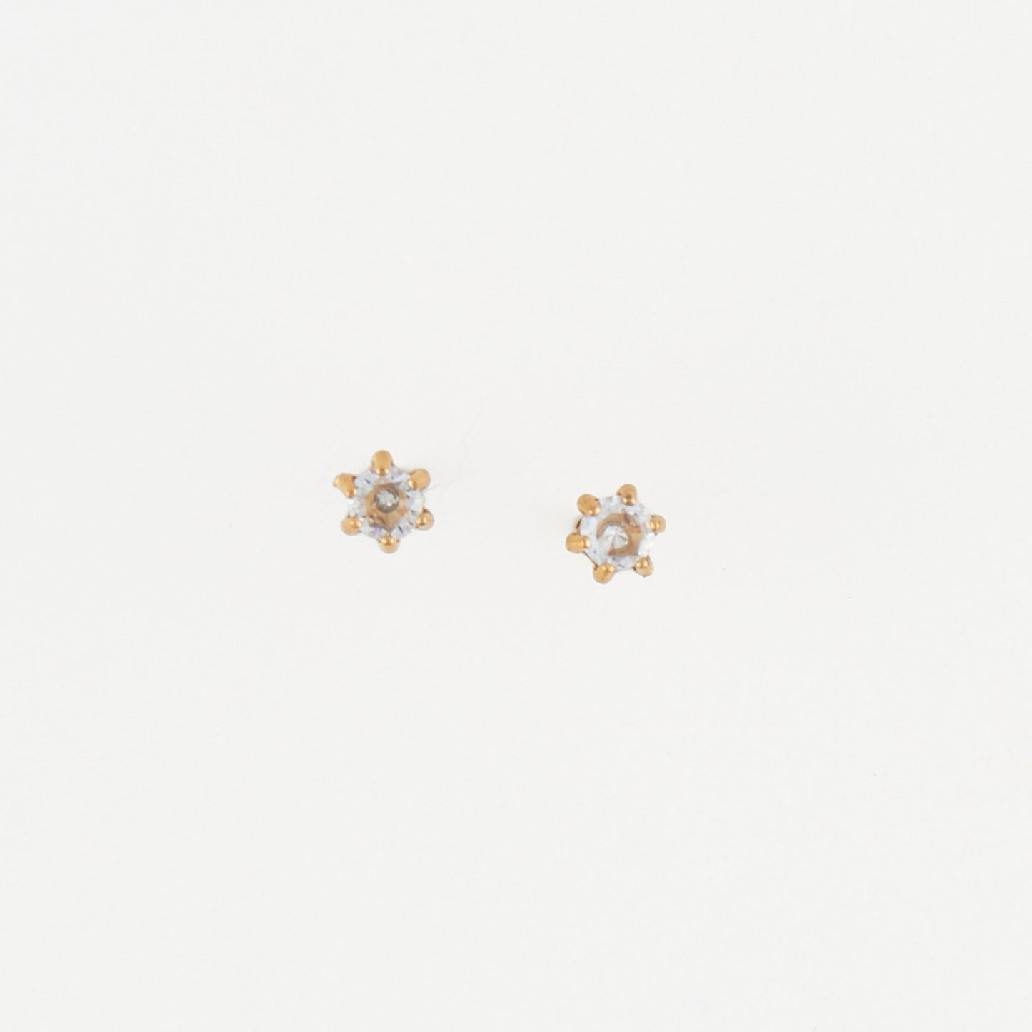 Narelle Waterproof 3mm Round Cubic Zirconia Stud Earrings