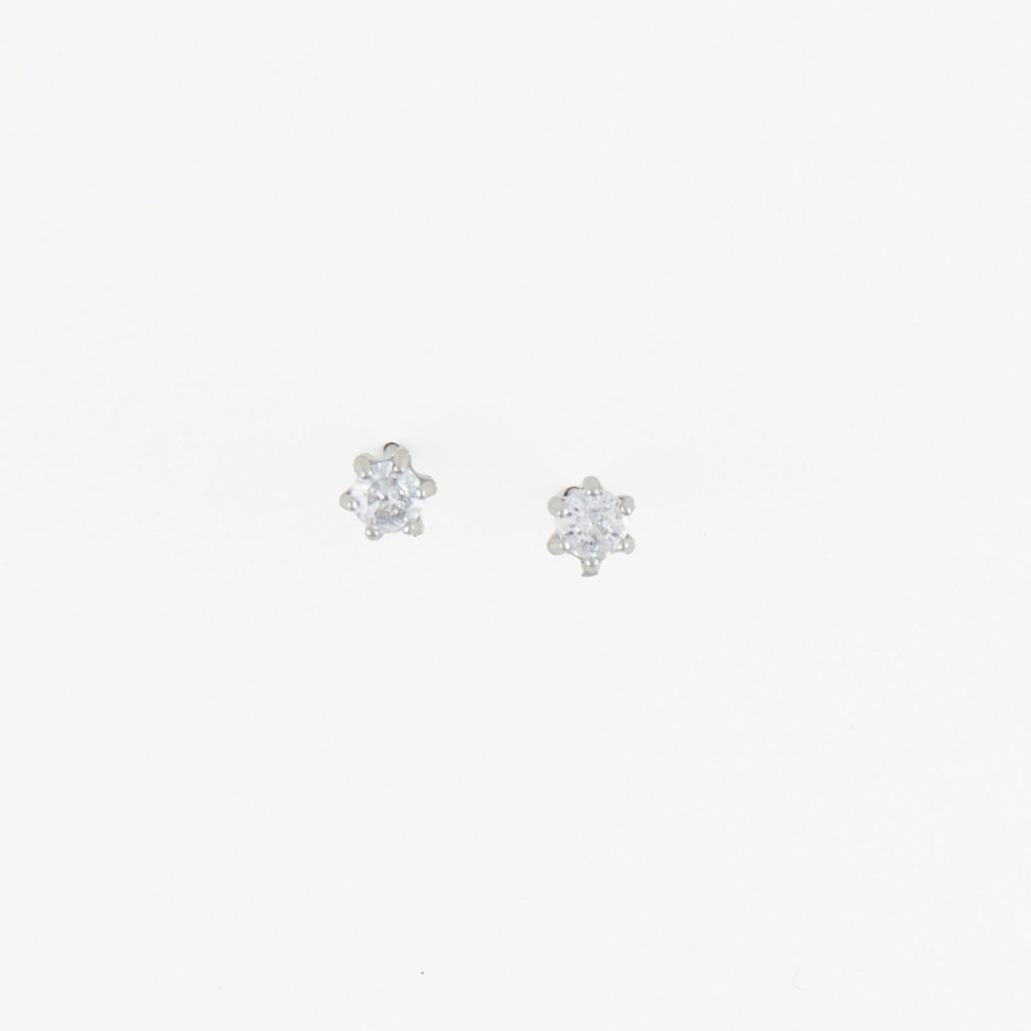 Narelle Waterproof 3mm Round Cubic Zirconia Stud Earrings