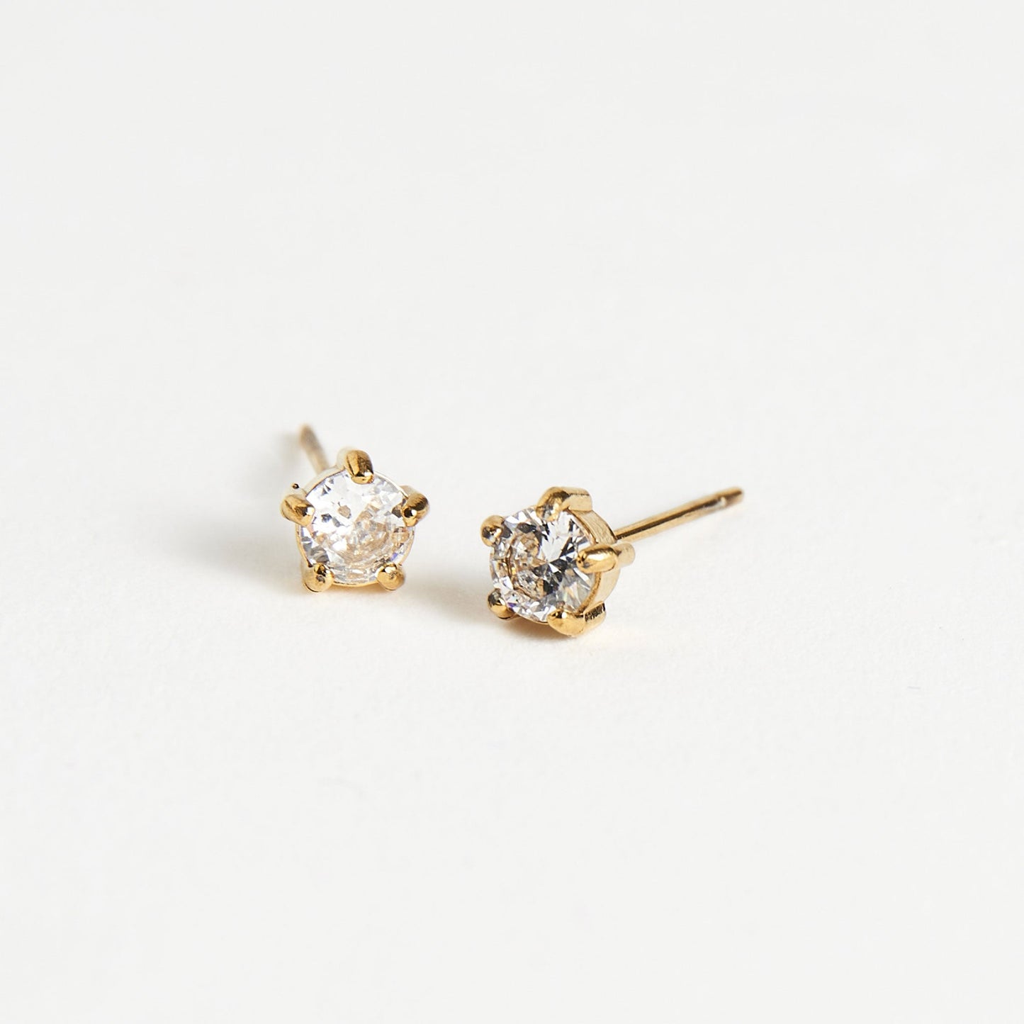 Narelle Waterproof 4mm Round Cubic Zirconia Stud Earrings
