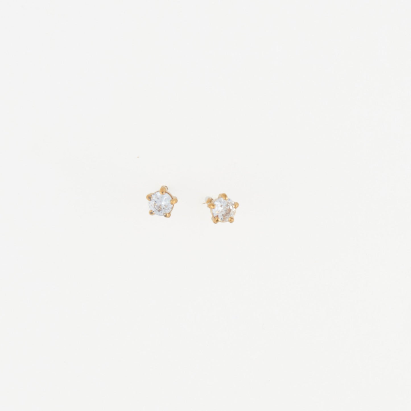 Narelle Waterproof 4mm Round Cubic Zirconia Stud Earrings