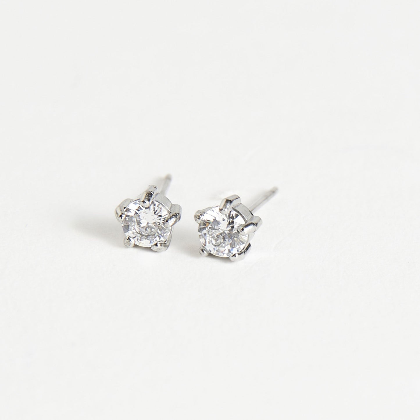 Narelle Waterproof 4mm Round Cubic Zirconia Stud Earrings
