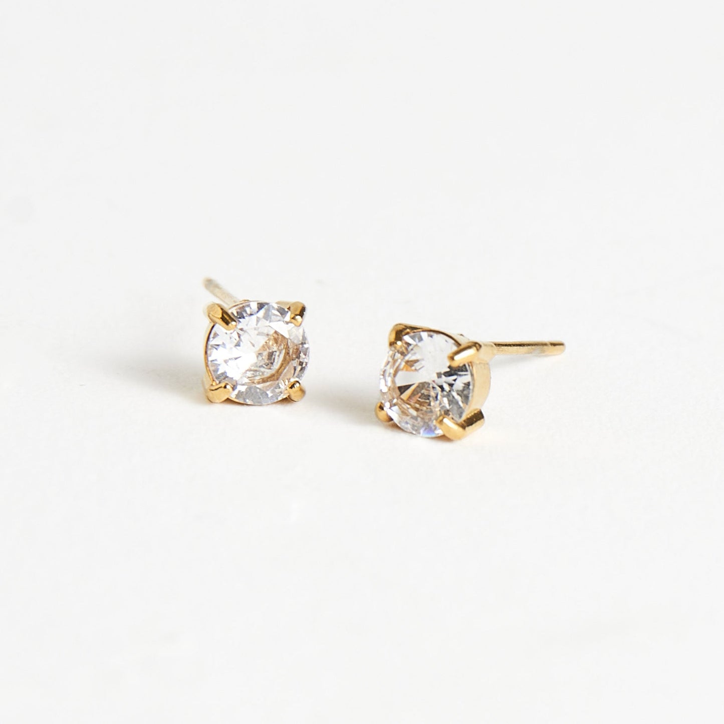 Narelle Waterproof 5mm Round Cubic Zirconia Stud Earrings