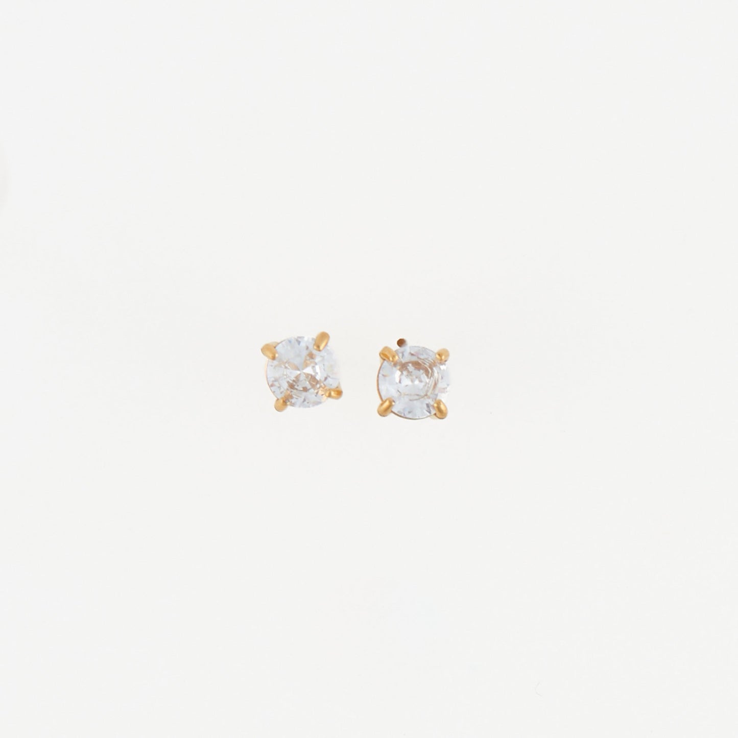 Narelle Waterproof 5mm Round Cubic Zirconia Stud Earrings