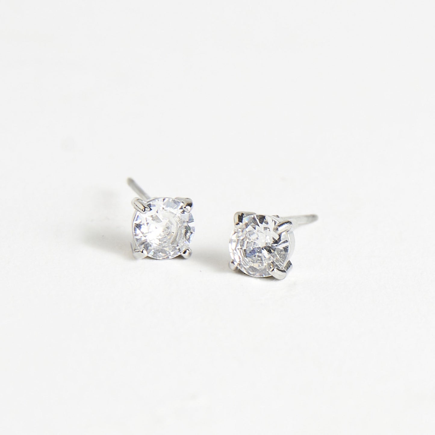 Narelle Waterproof 5mm Round Cubic Zirconia Stud Earrings