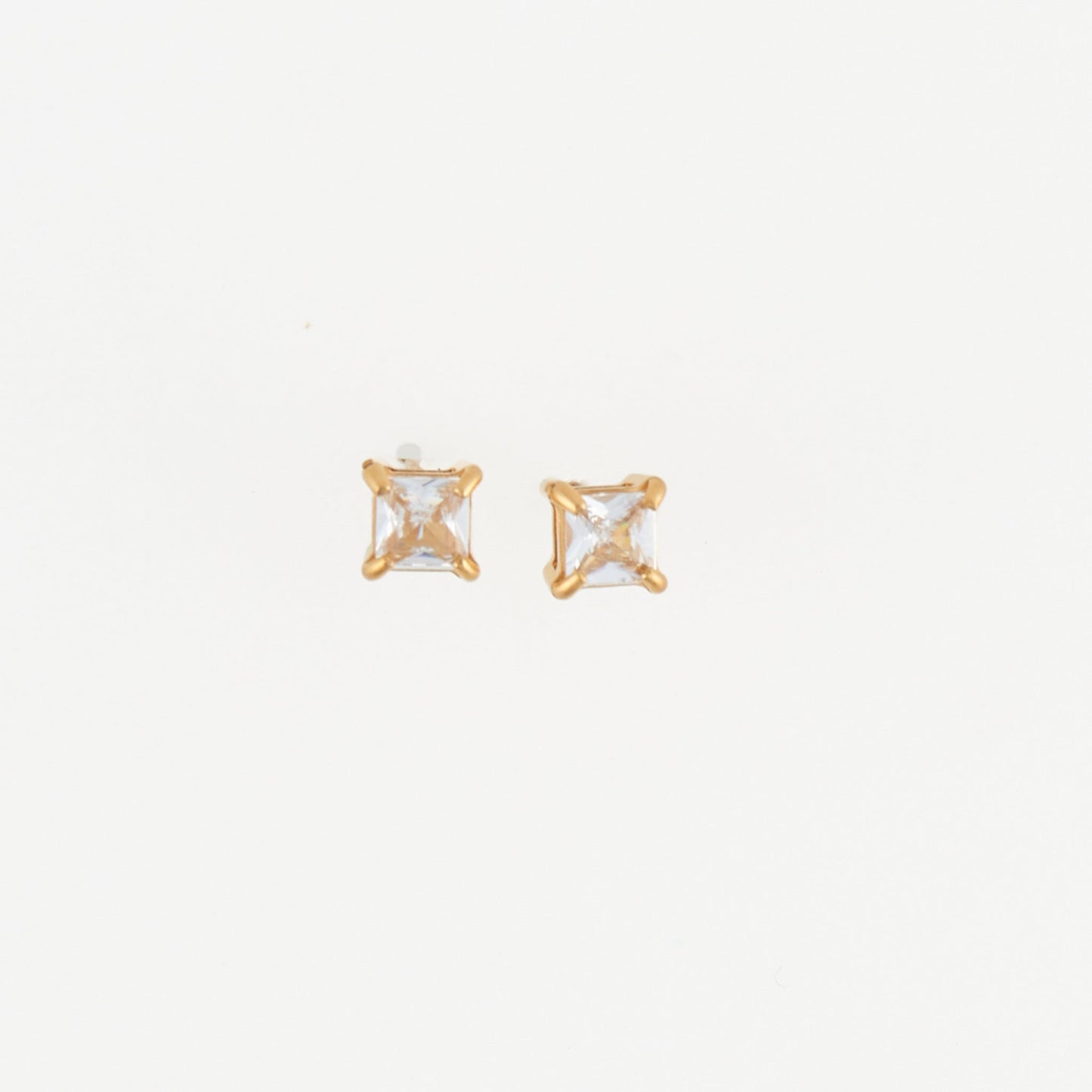 Narelle Waterproof 5mm Square Cubic Zirconia Stud Earrings