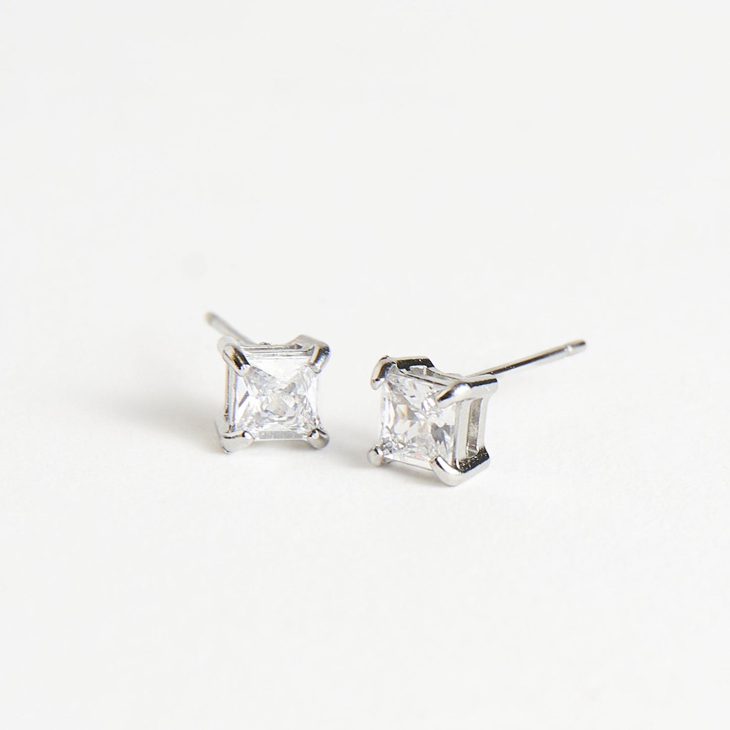 Narelle Waterproof 5mm Square Cubic Zirconia Stud Earrings
