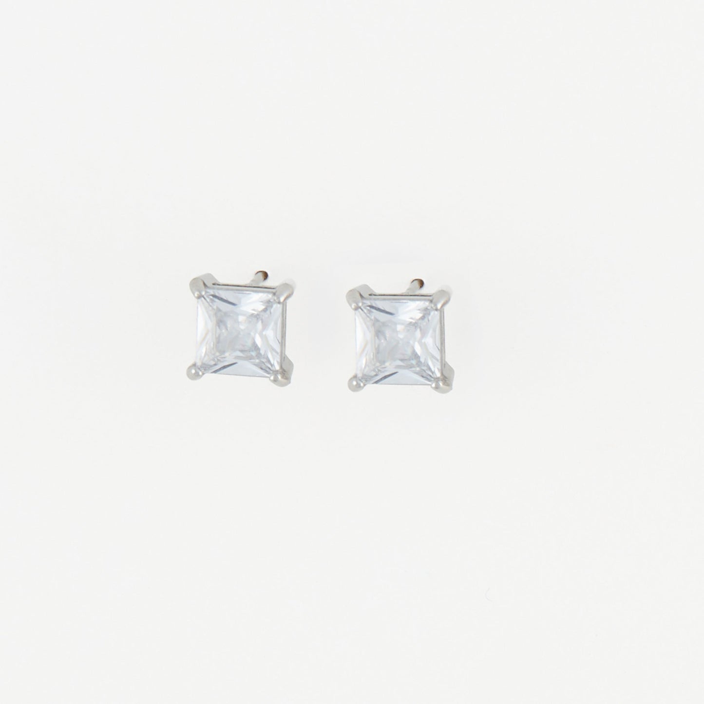 Narelle Waterproof 6mm Square Cubic Zirconia Stud Earrings