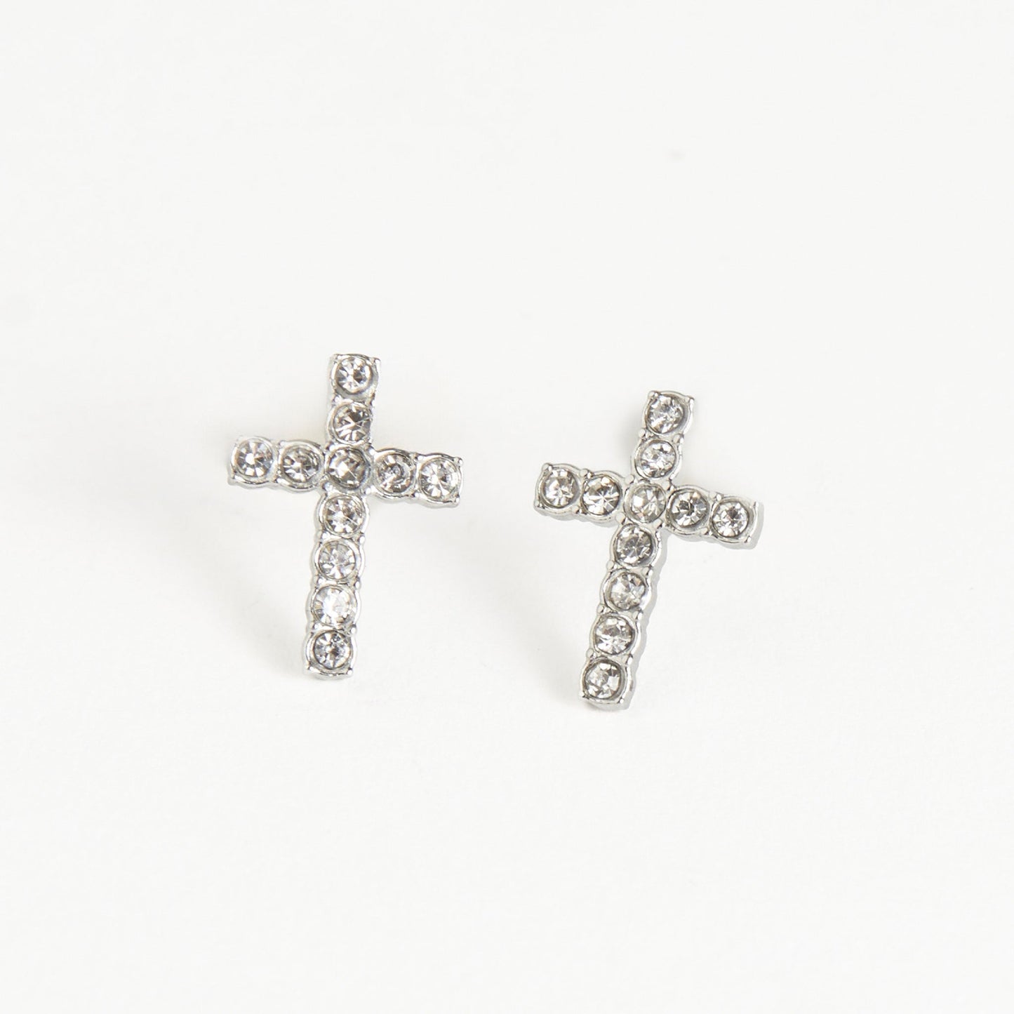 Narelle Waterproof Pave Cross Stud Earrings