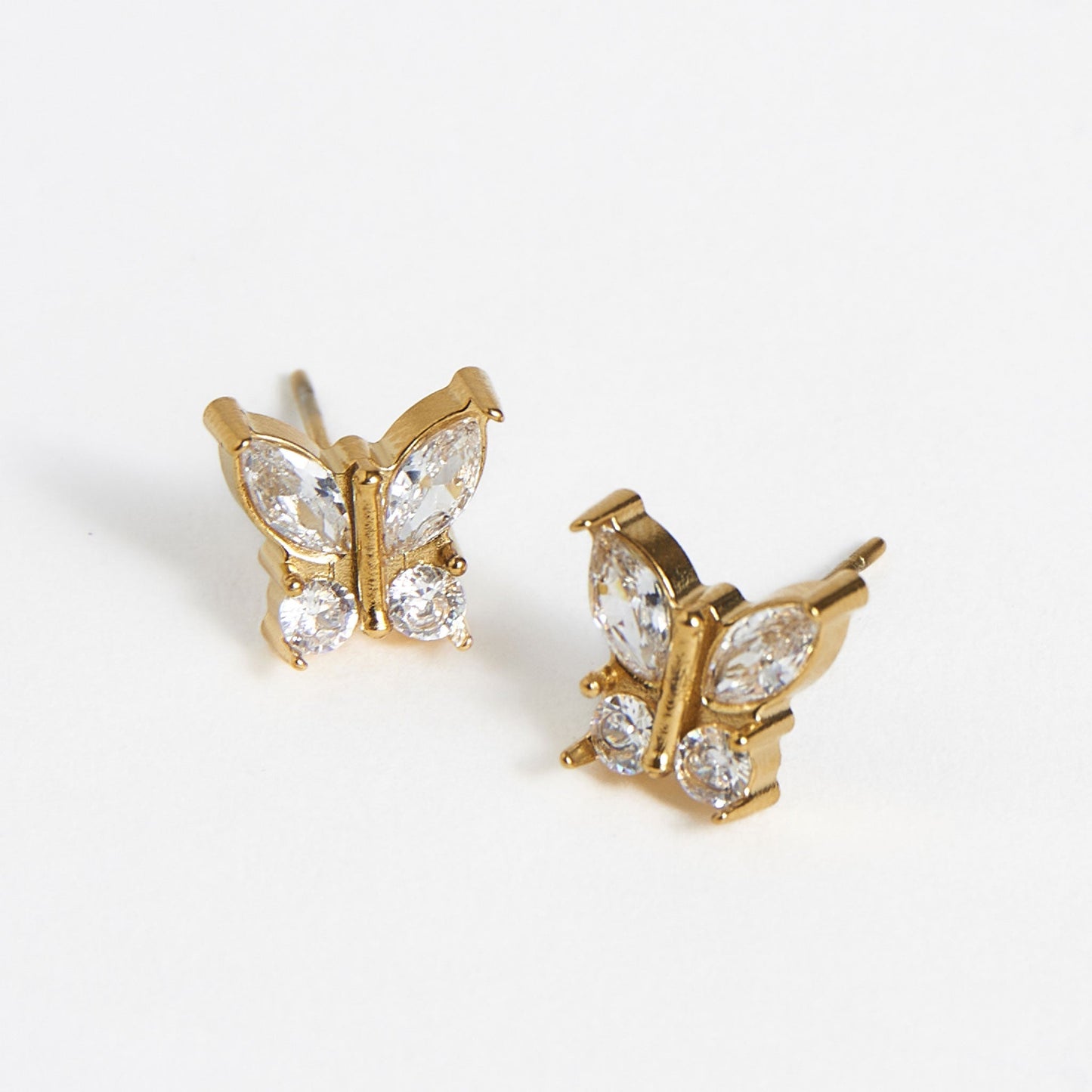 Narelle Waterproof Crystal Butterfly Stud Earrings