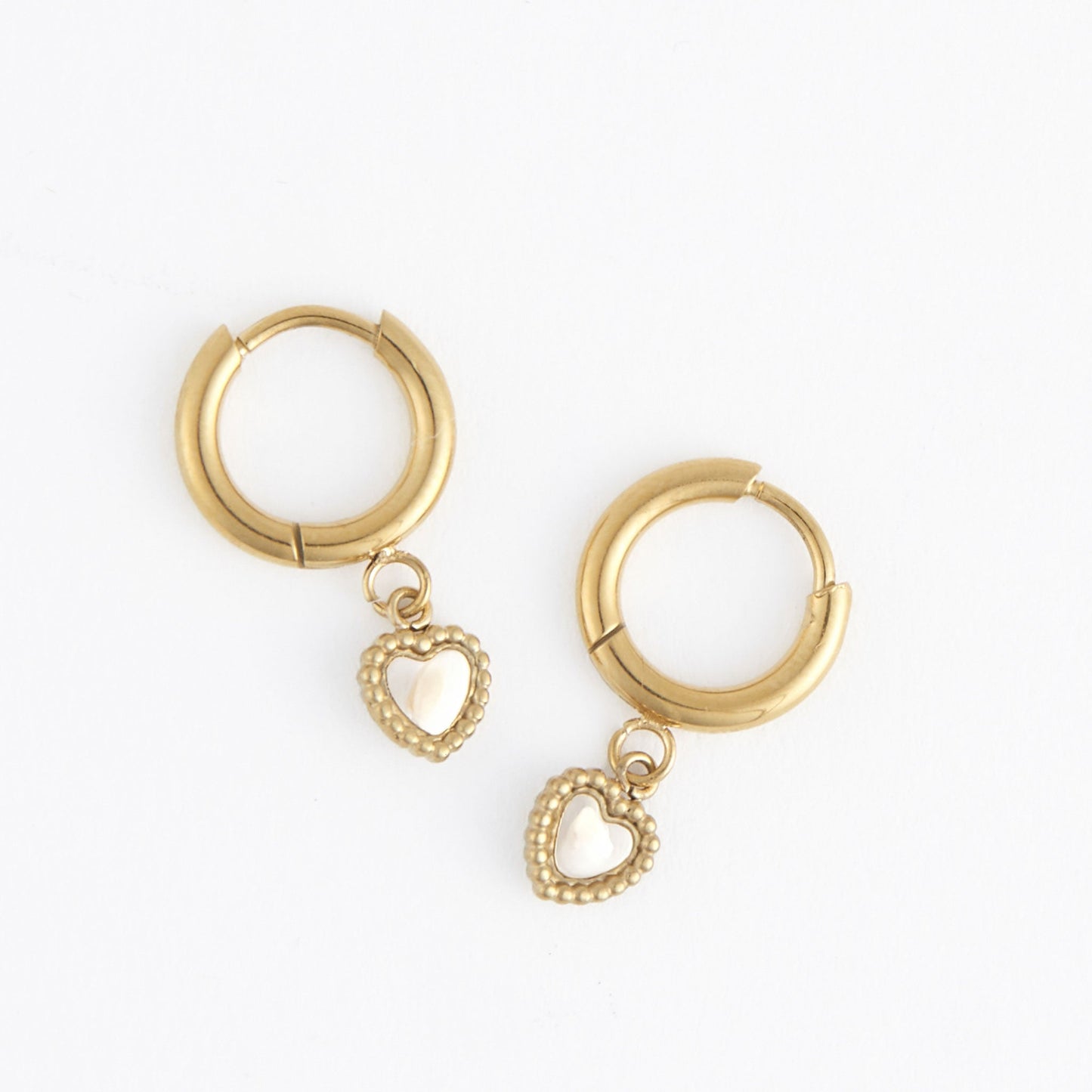 Narelle Waterproof Heart Huggie Hoop Earrings