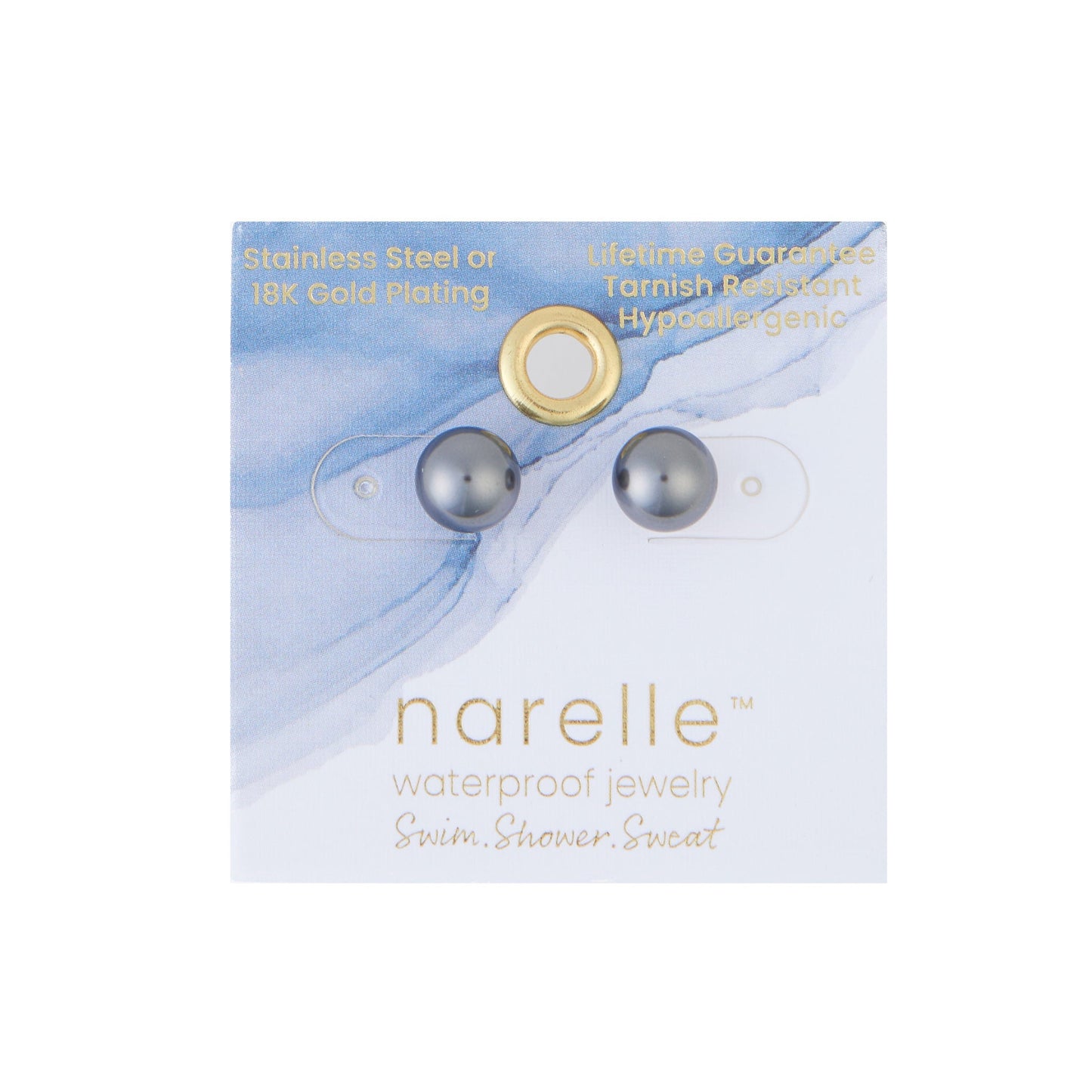 Narelle Waterproof Pearl Stud Earrings