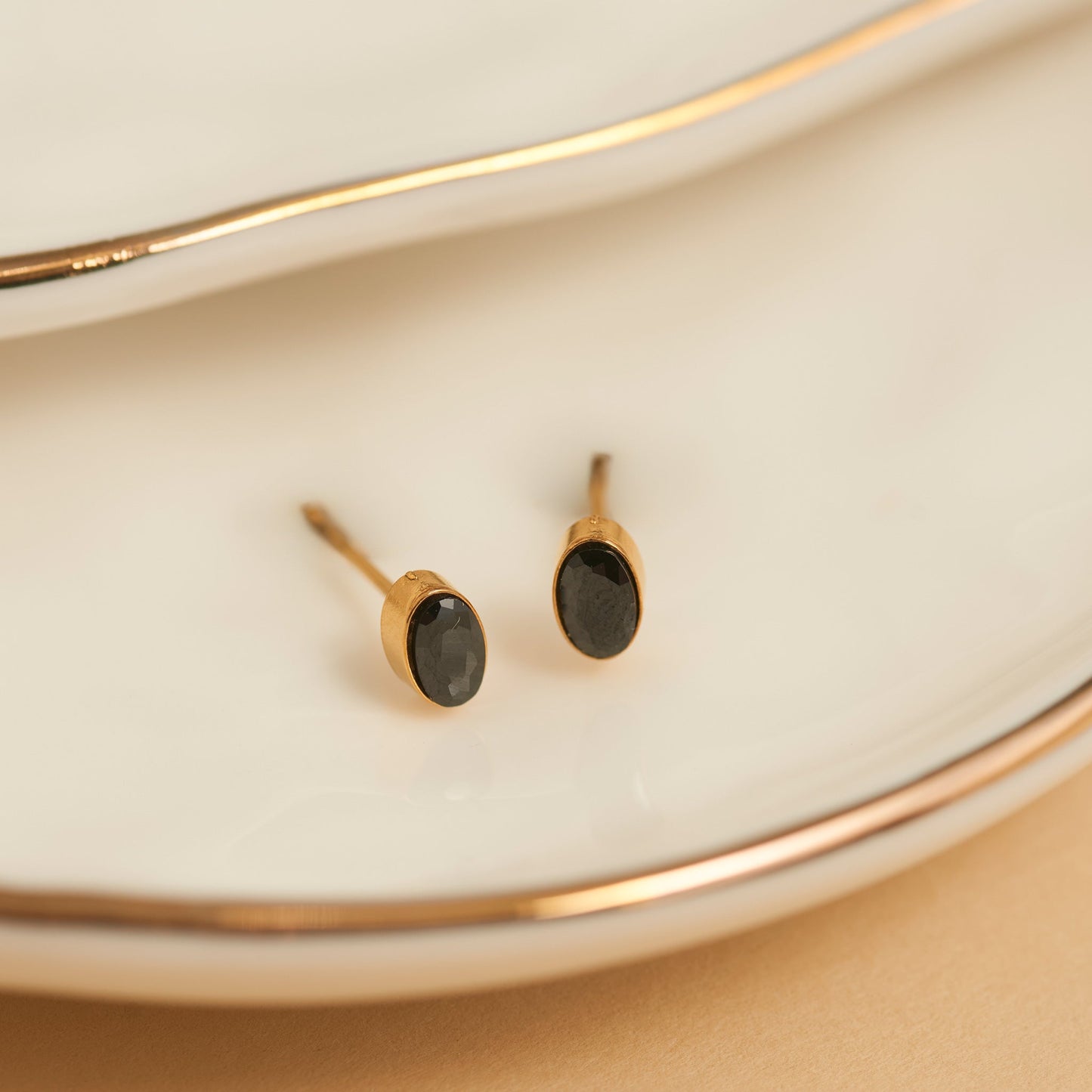Narelle Waterproof Oval Gem Stud Earrings