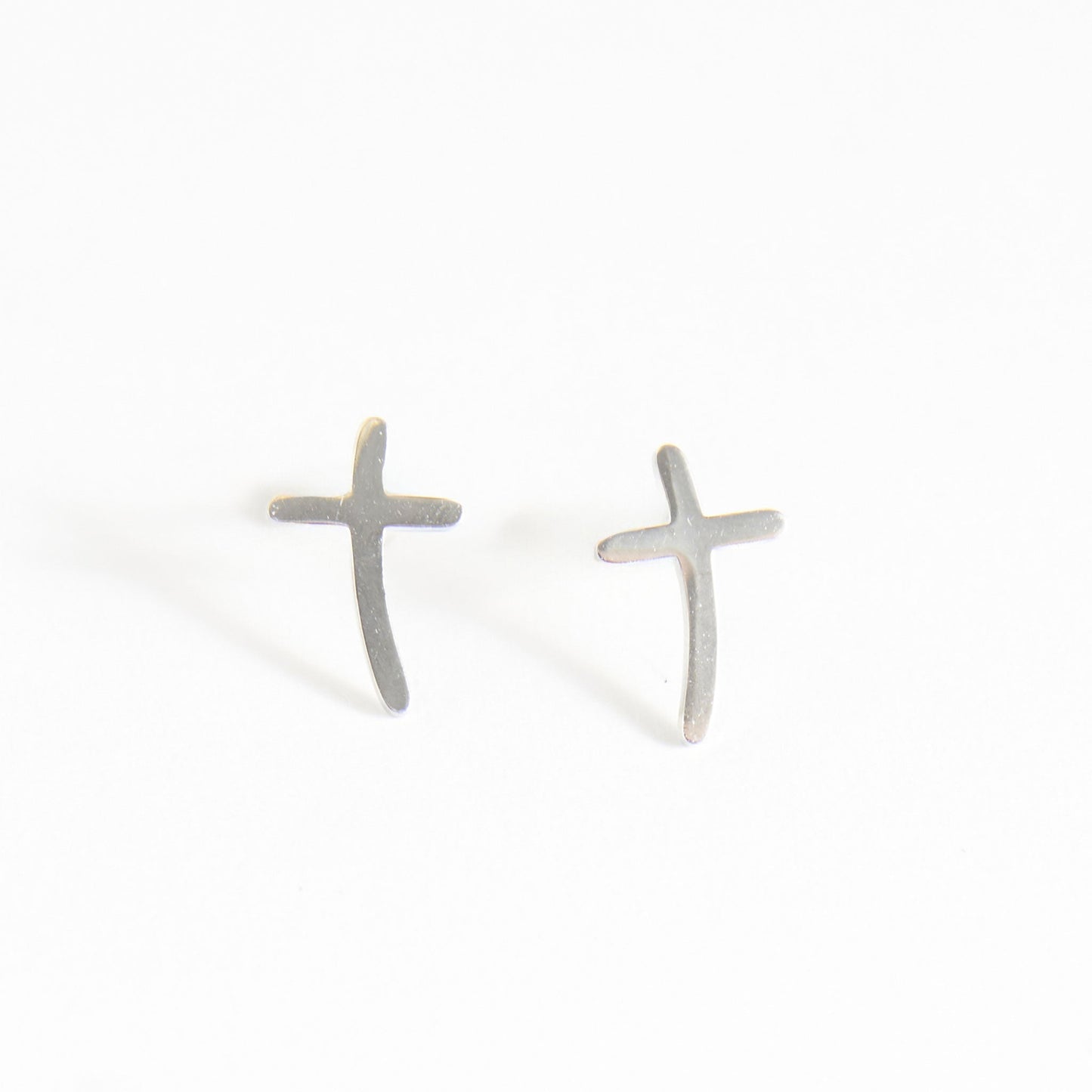 Narelle Waterproof Curved Cross Stud Earrings