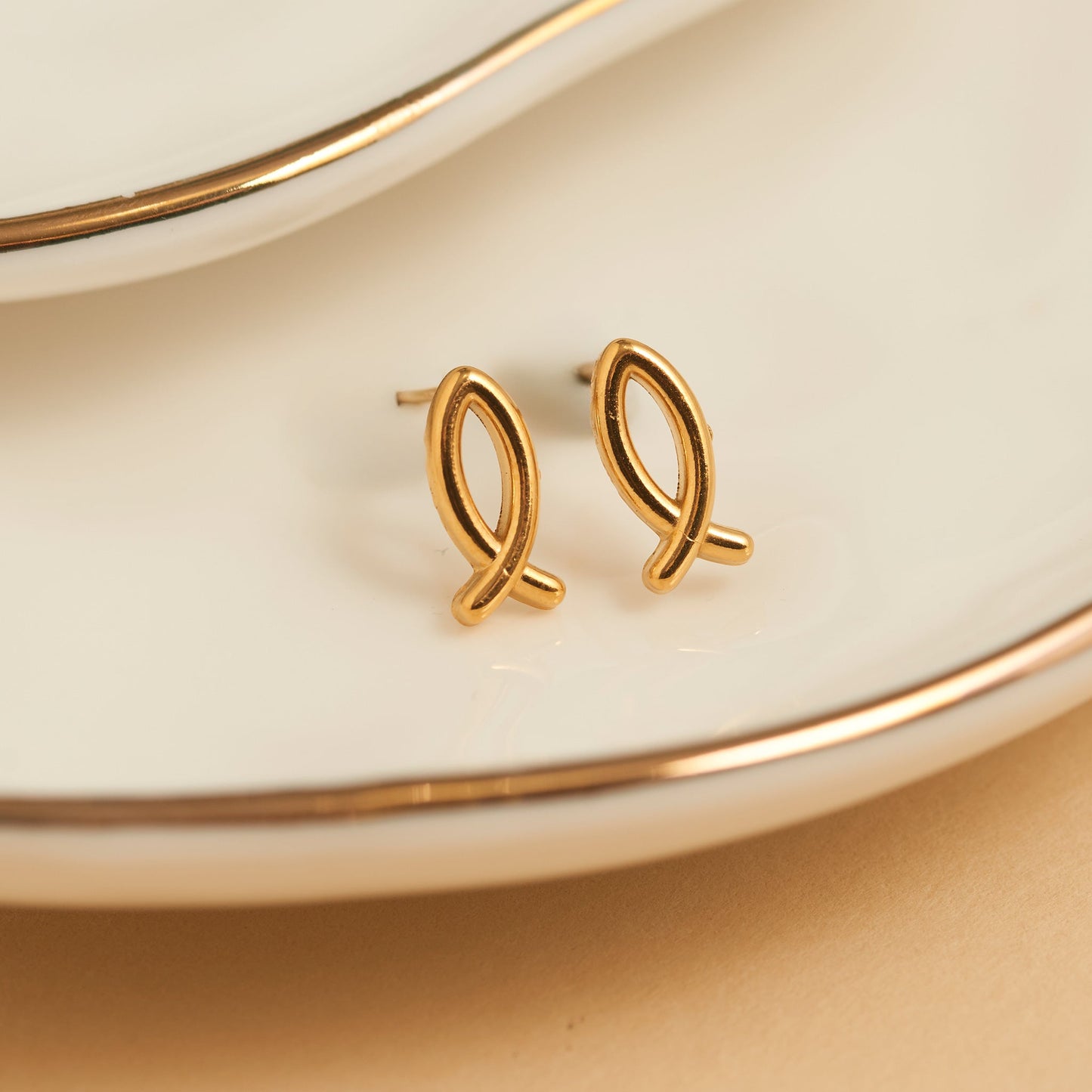 Narelle Waterproof Ichthys Stud Earrings