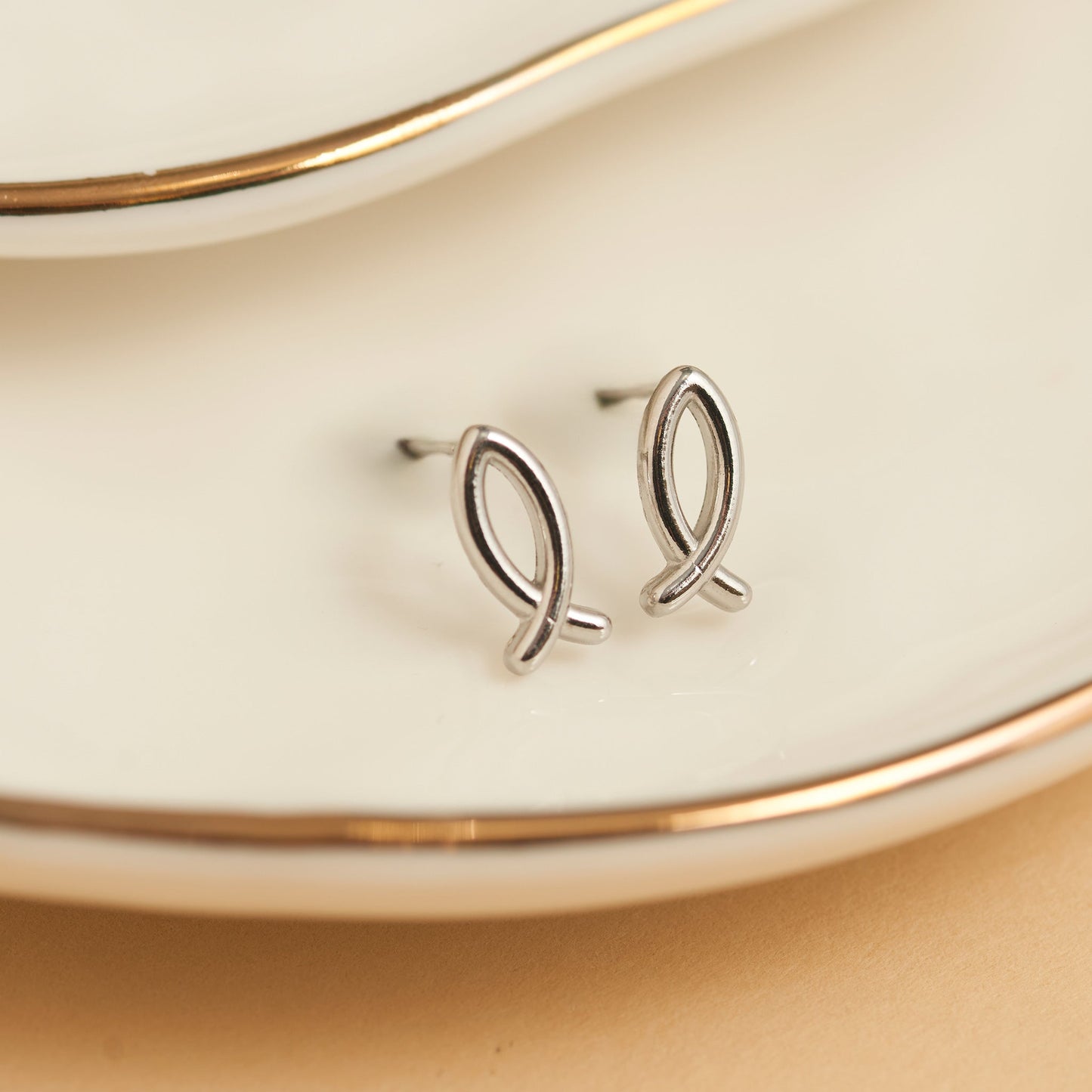 Narelle Waterproof Ichthys Stud Earrings
