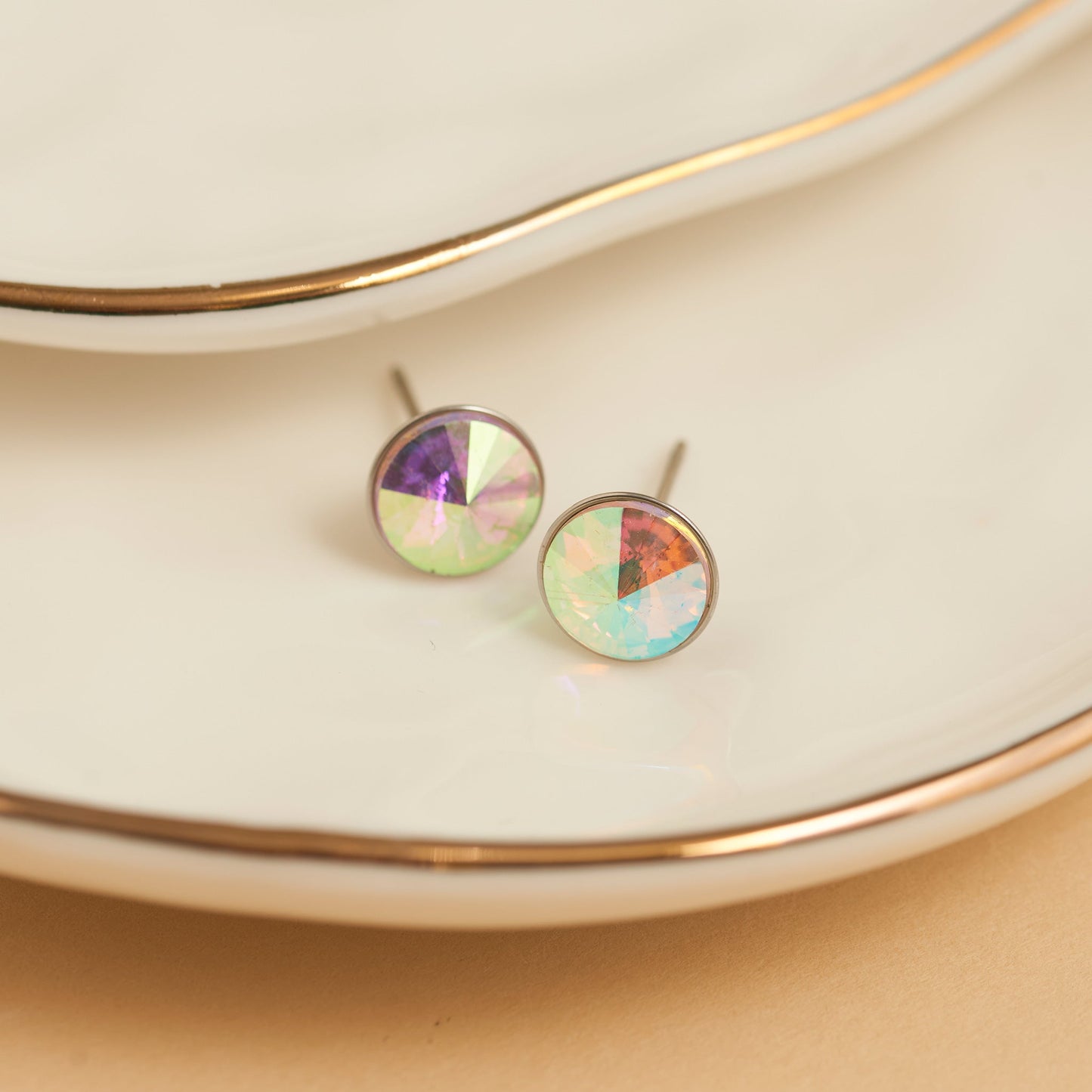 Narelle Waterproof Rivoli Crystal Stud Earrings