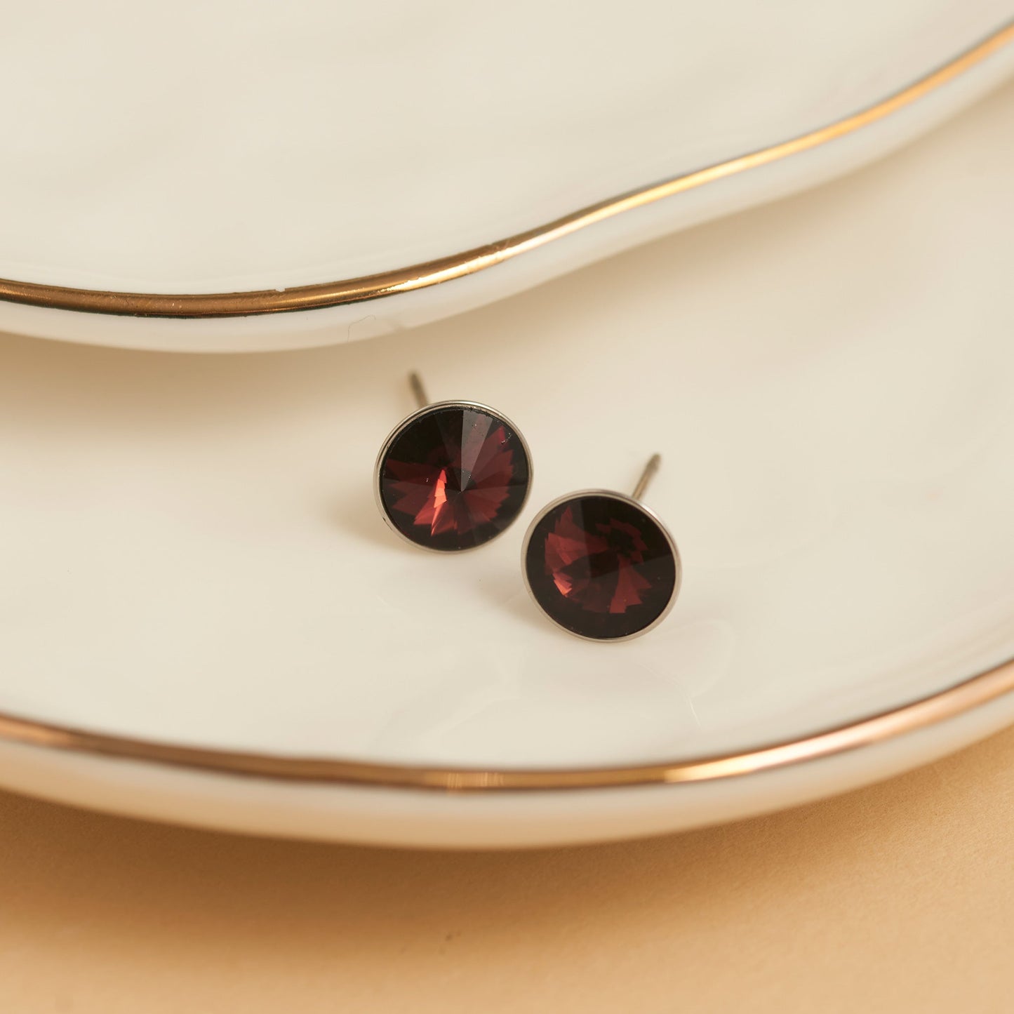 Narelle Waterproof Rivoli Crystal Stud Earrings